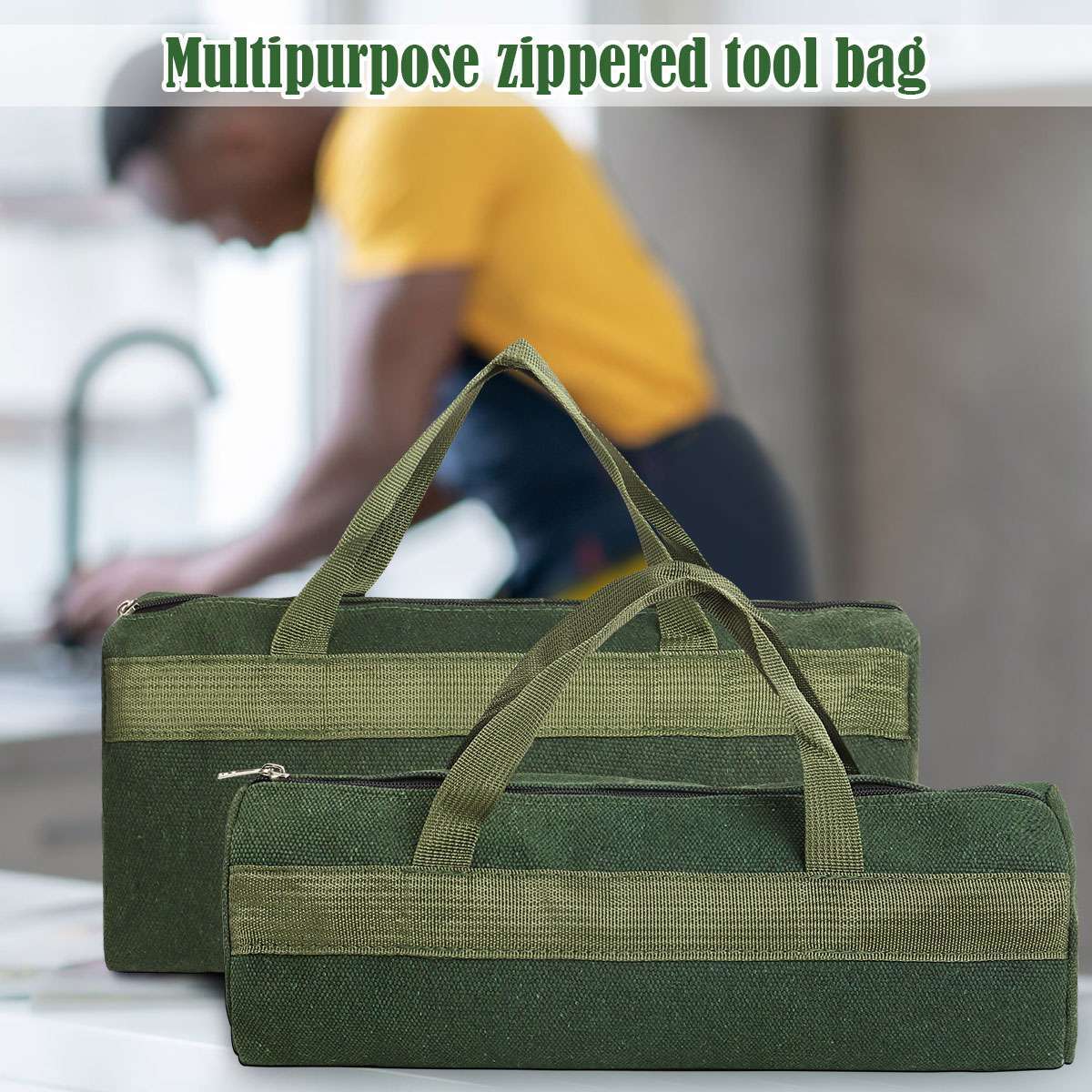 Thick Canvas Pouch Tool Bags Storage Organizer Instrument Case Portable Bag