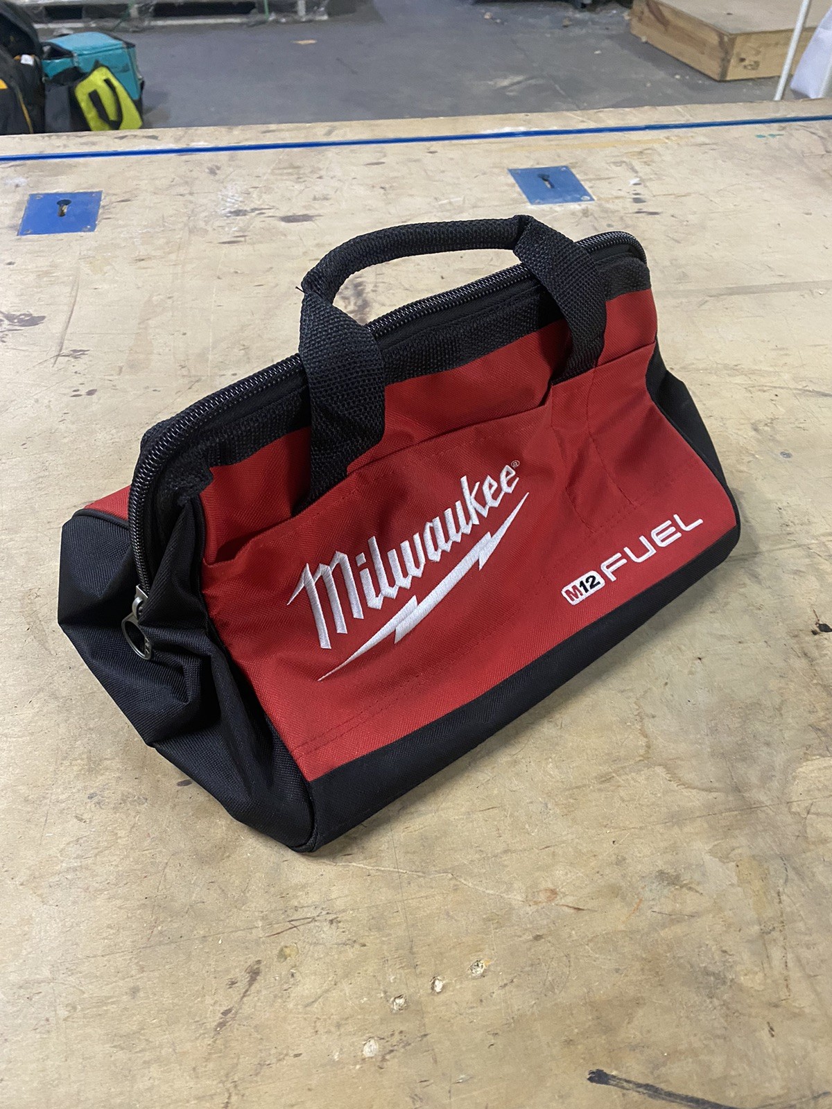Milwaukee Canvas Tool Bag Fuel M12 13″L x 9″W x 10″H Heavy Duty Contractors