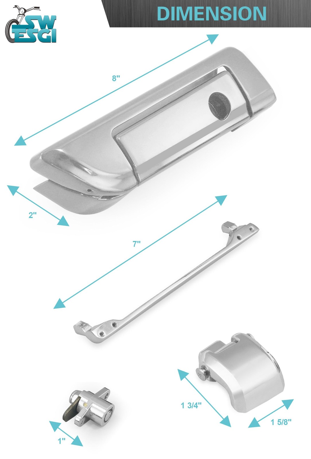 Tour Trunk Latches Tour Trunk Lid Latch with Keys Fit for Harley Touring Road…