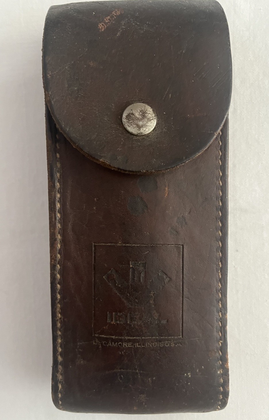 Vintage Ideal Sycamore IL Leather Belt Pouch