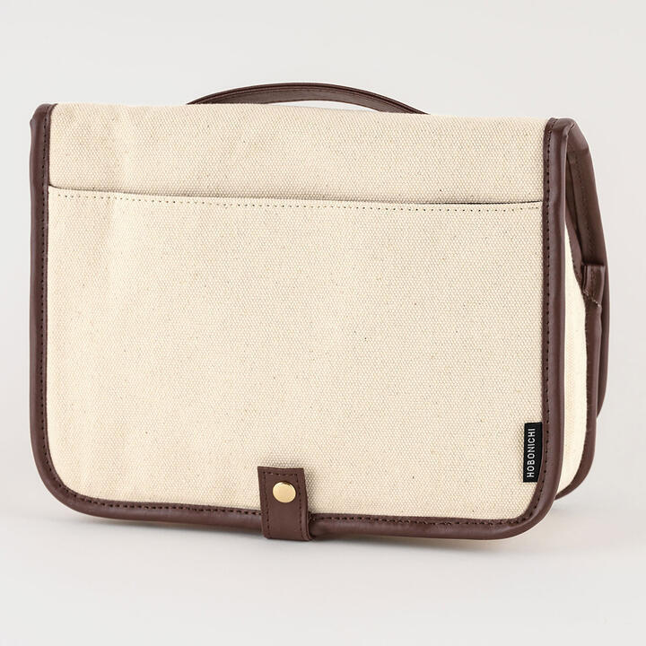 Hobonichi techo stappo Canvas White Ivory Brown Stand Storage Box Stationery