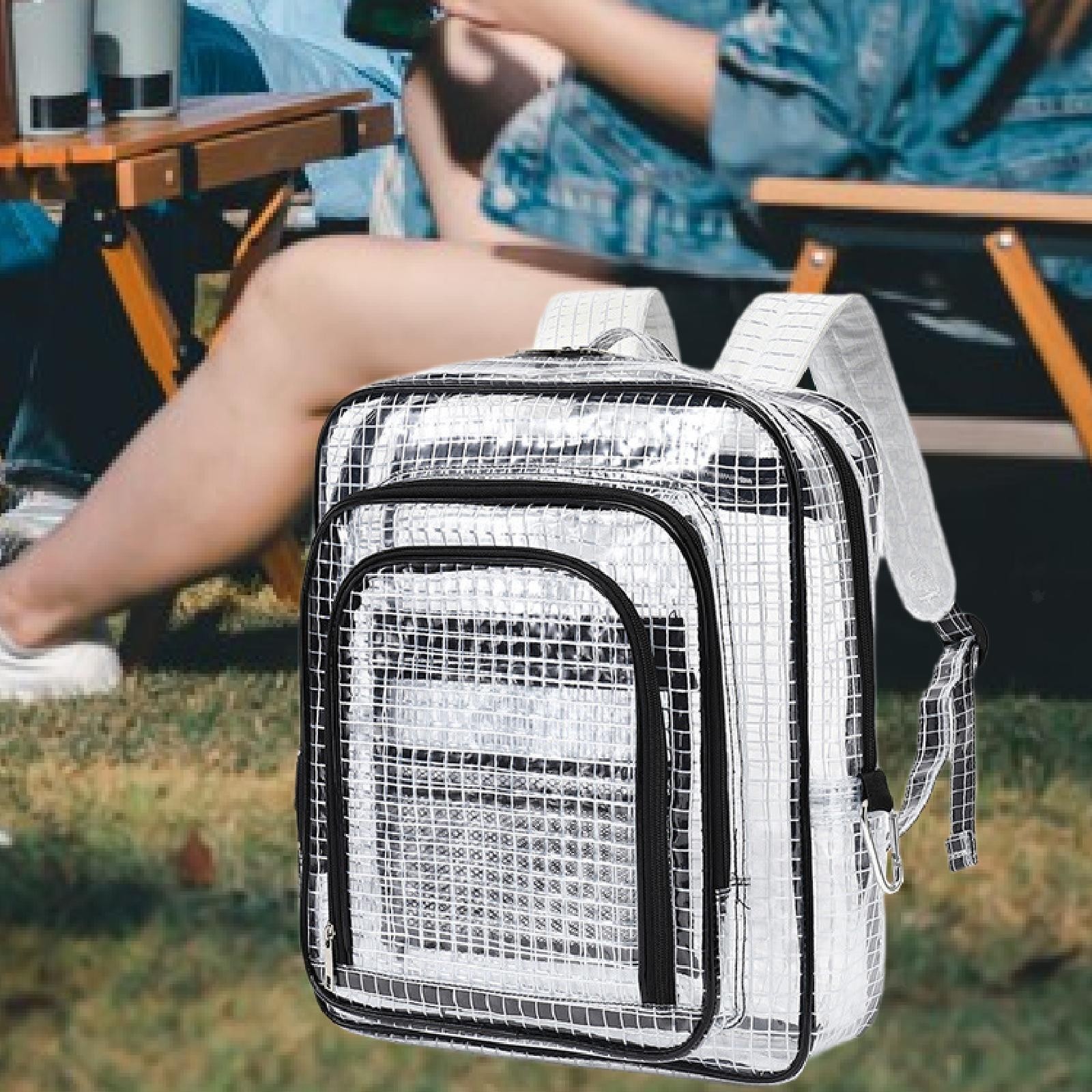 Clear Backpack Simple PVC Cleanroom Tool Bag for Work Sports Worker