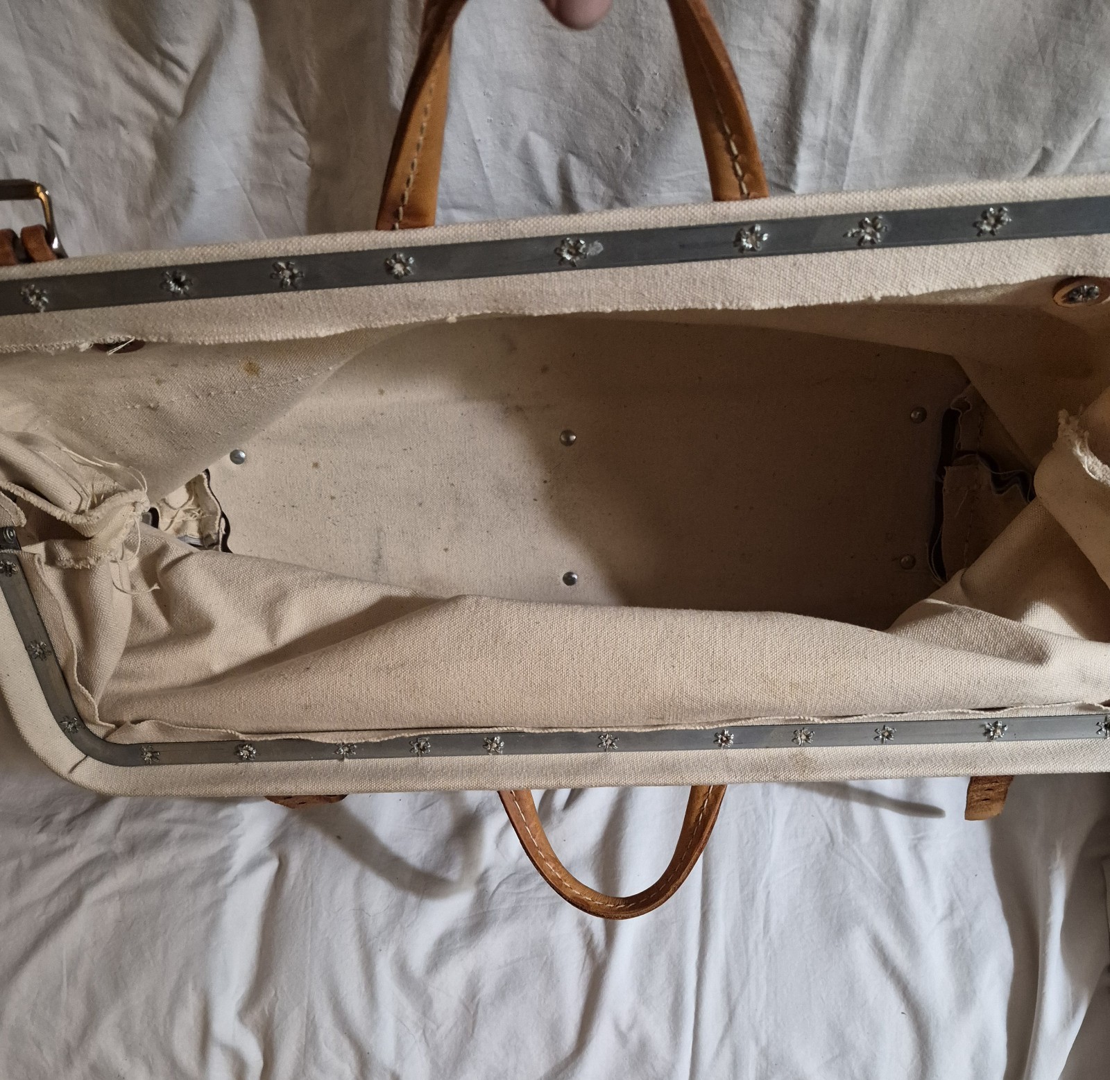 Vintage Klein Tools 5105-22 Heavy Duty Canvas & Leather Lineman’s Tool Bag