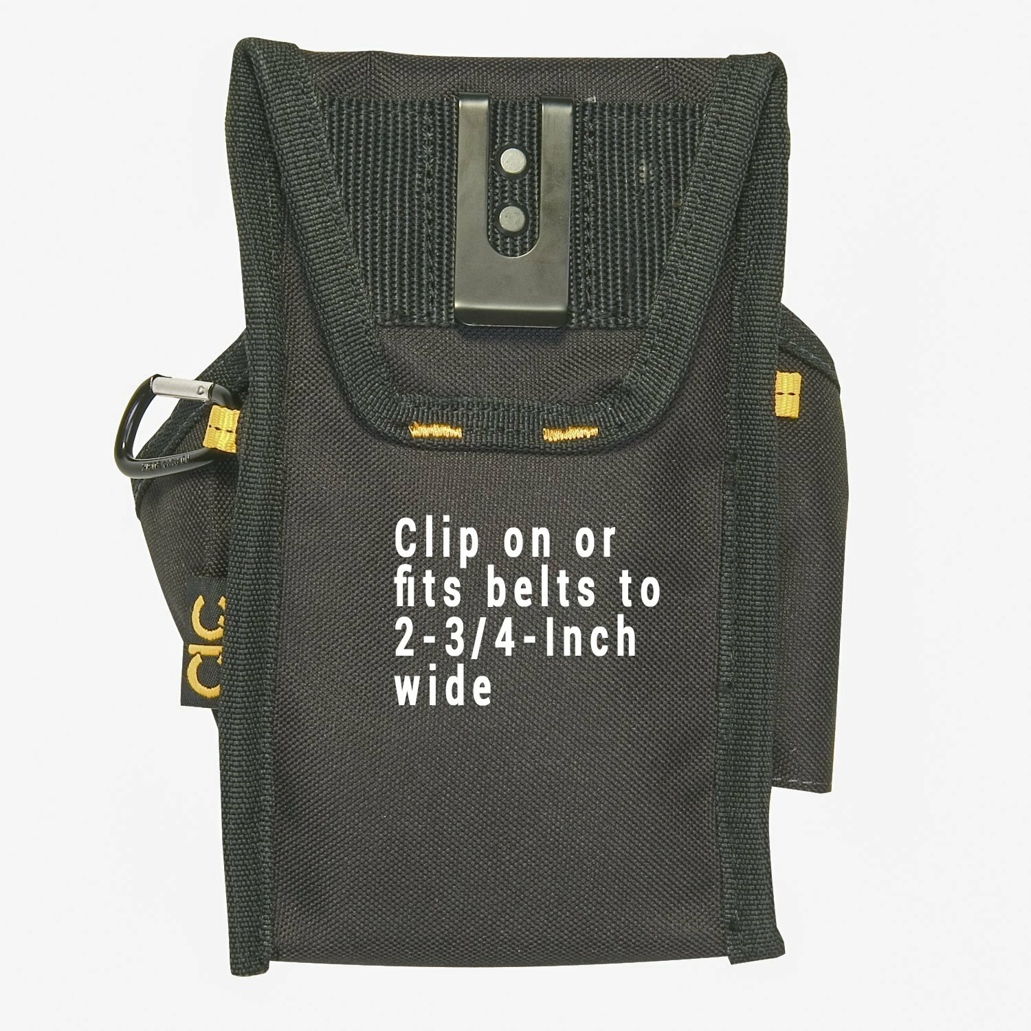 CLC 1523 Custom Leathercraft 7 Pocket ZipTop Small Utility Pouch Polyester Black