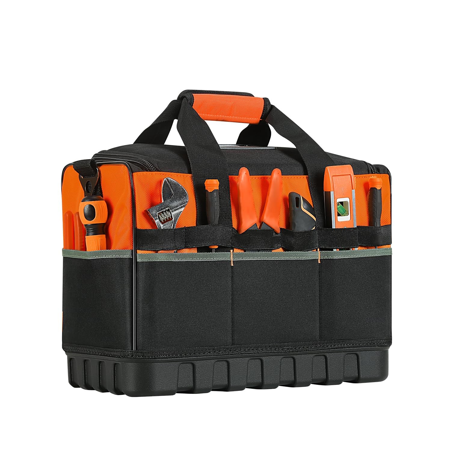 Tool Bag, Large Tool Organizer Bag with 18 Pockets,15.7x 11.4x 9.8 inch, Heav…