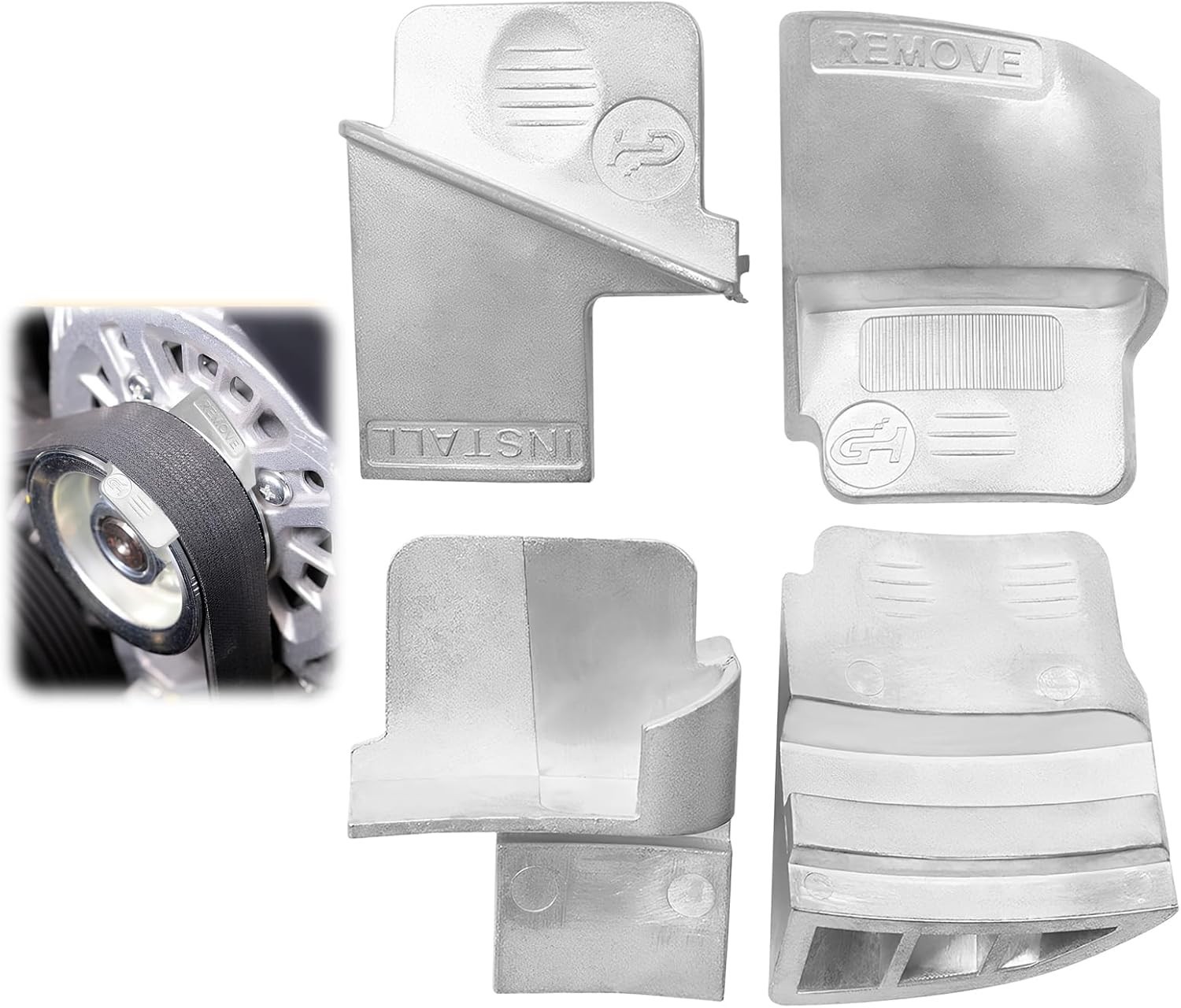 Compact 4-Piece Belt Removal Tool Set for Cars and Trucks – Easy Operation