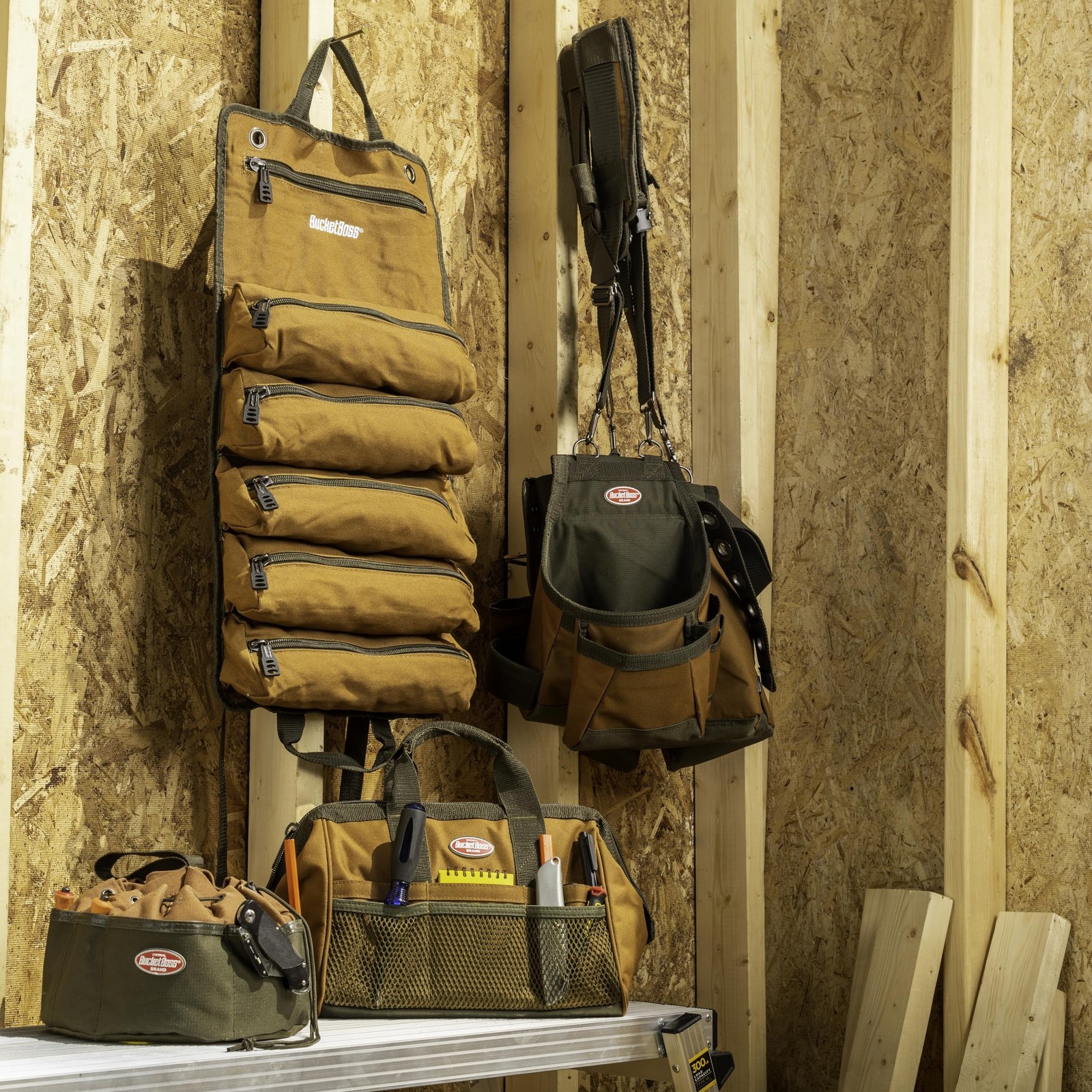 Bucket Boss Gatemouth 13 Tool Bag in Brown, 60013, 8 liters