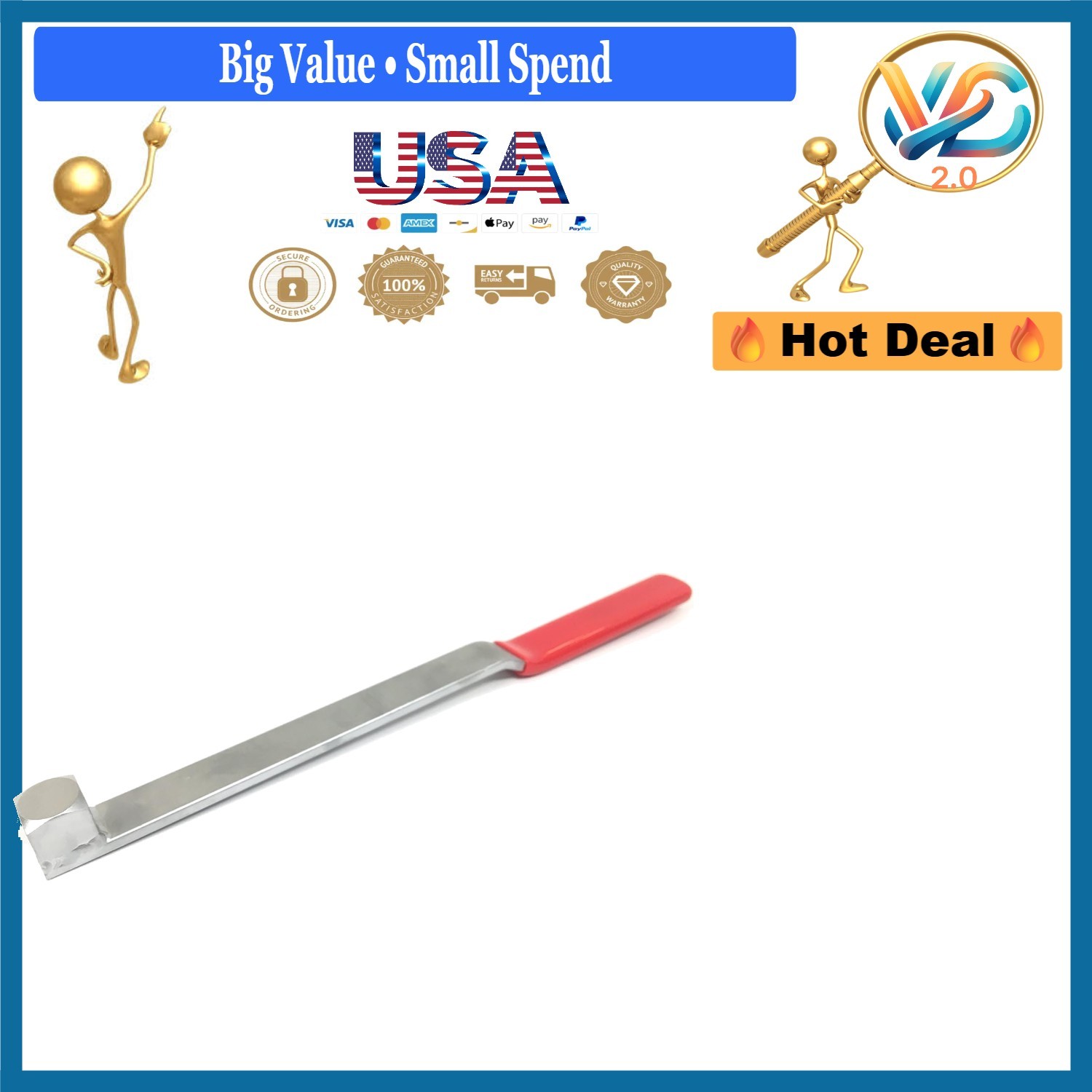 Serpentine Belt Tool for Volvo Cars Stainless Steel 19mm Wrench 310mm