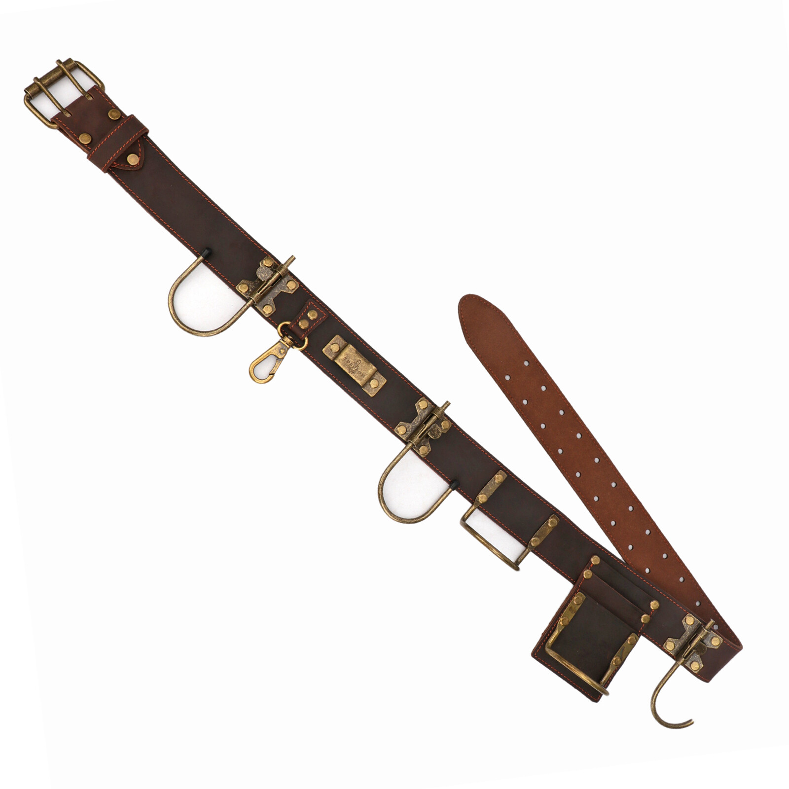 TOURBON 2inch Tools Belt Hammer Hooks Axe Holder Tape Measure Drill Holster Rig