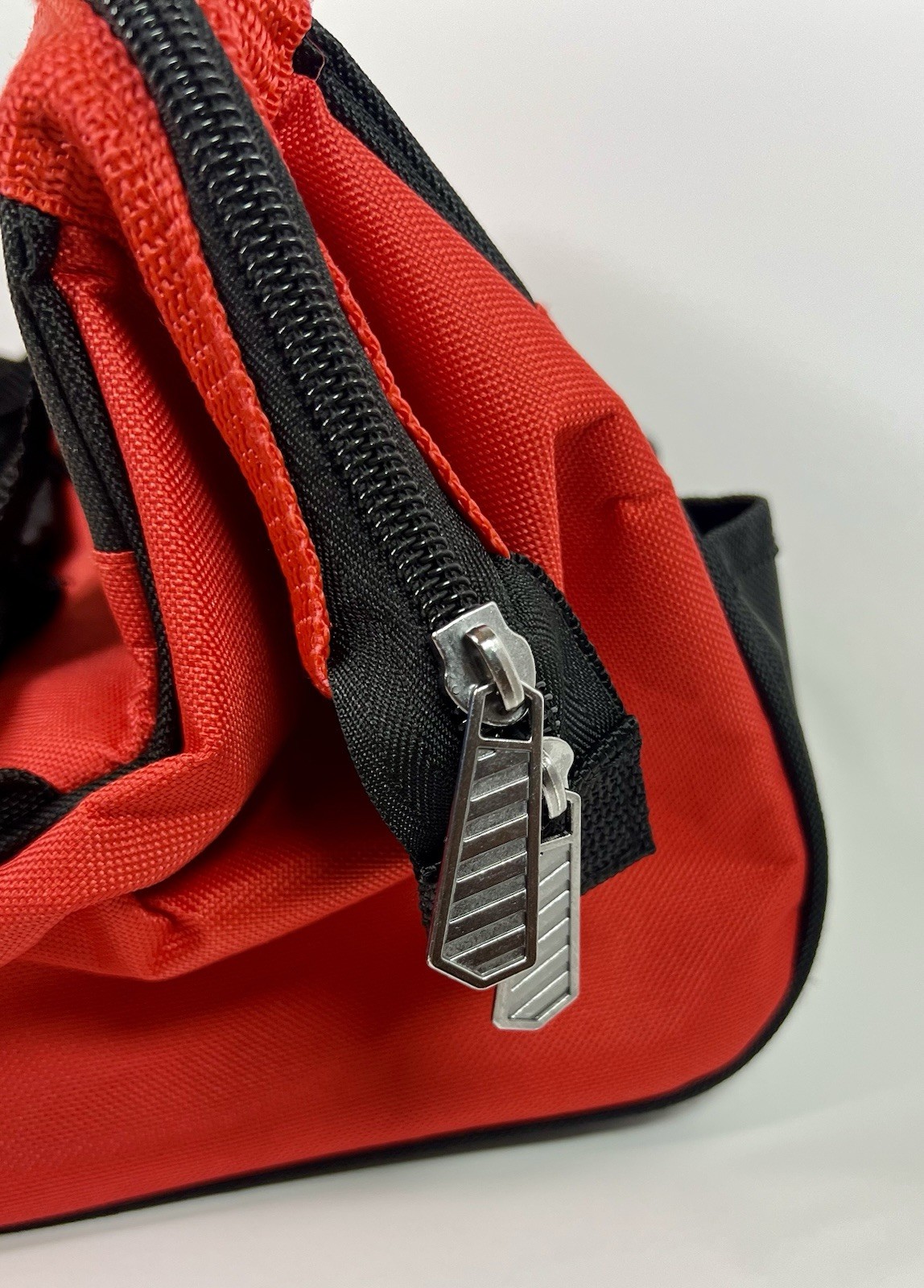 Craftsman Multi Pocket Tool Bag Soft Sided Zipper Tool Tote Red Black