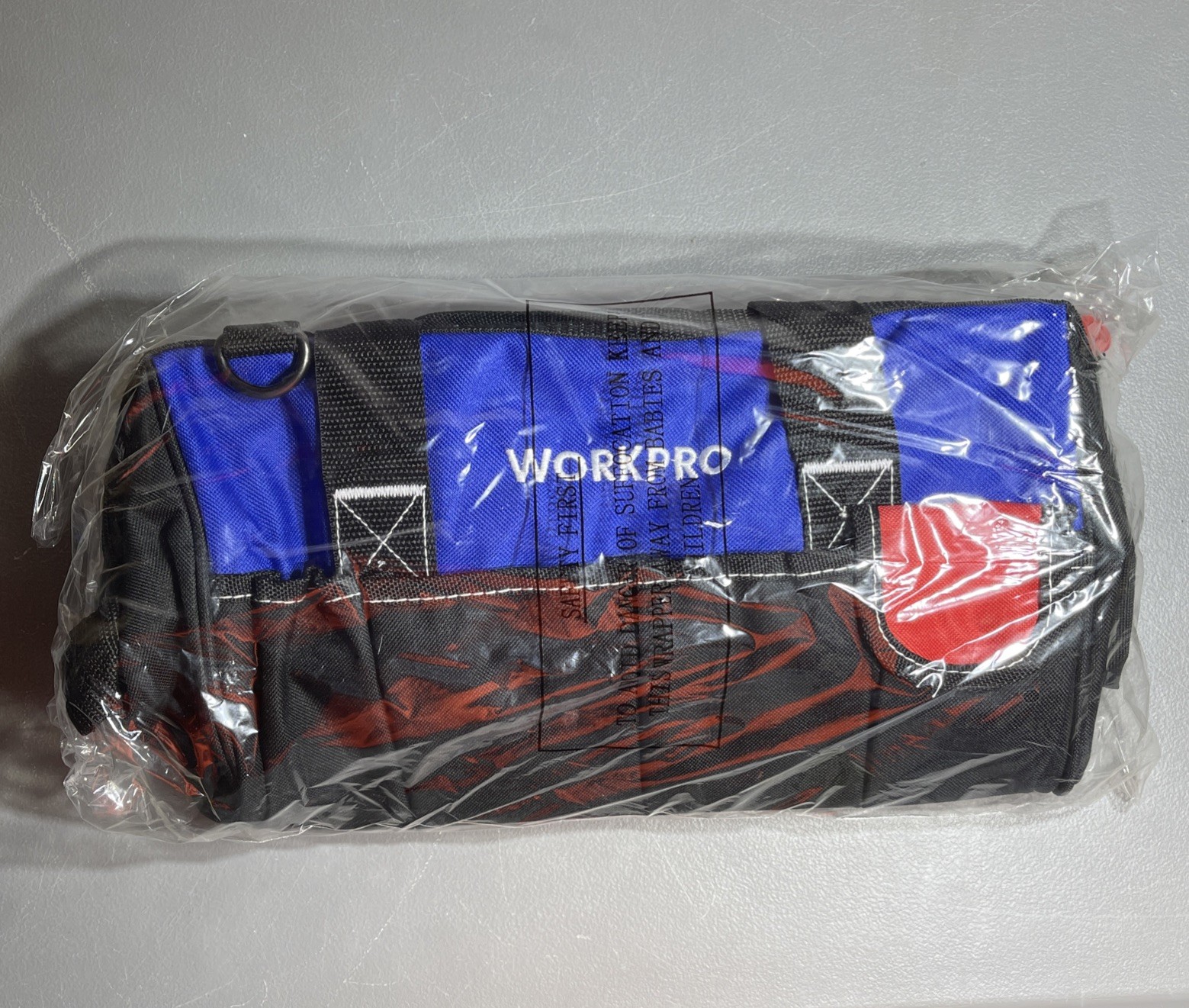 Workpro 14” Close-Top Wide Mouth Storage Bag Tool Bag W136016A Blue / Black