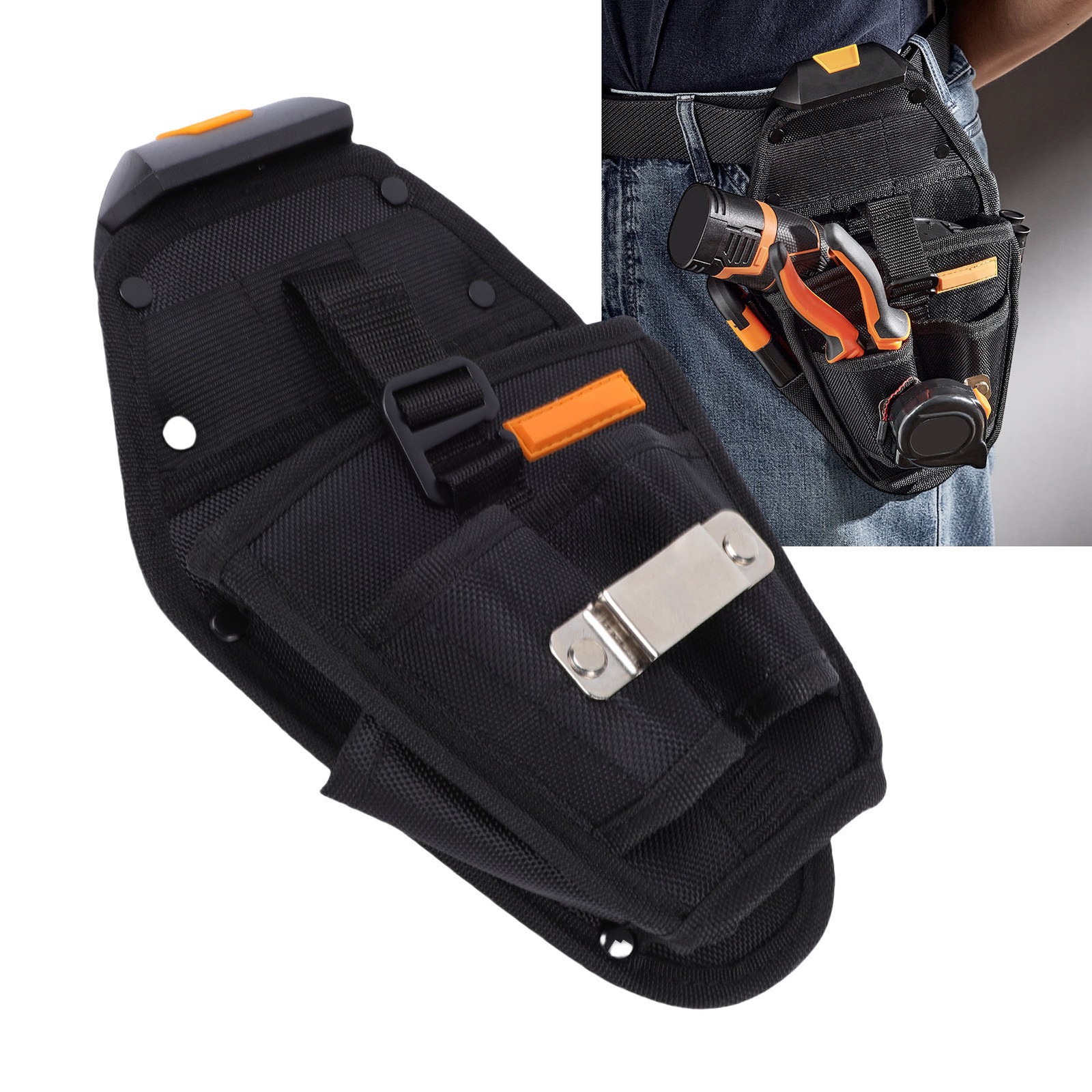 11.4 Inch Tool Bag Waist Belt Tool Organizer For Electrician Carpenter