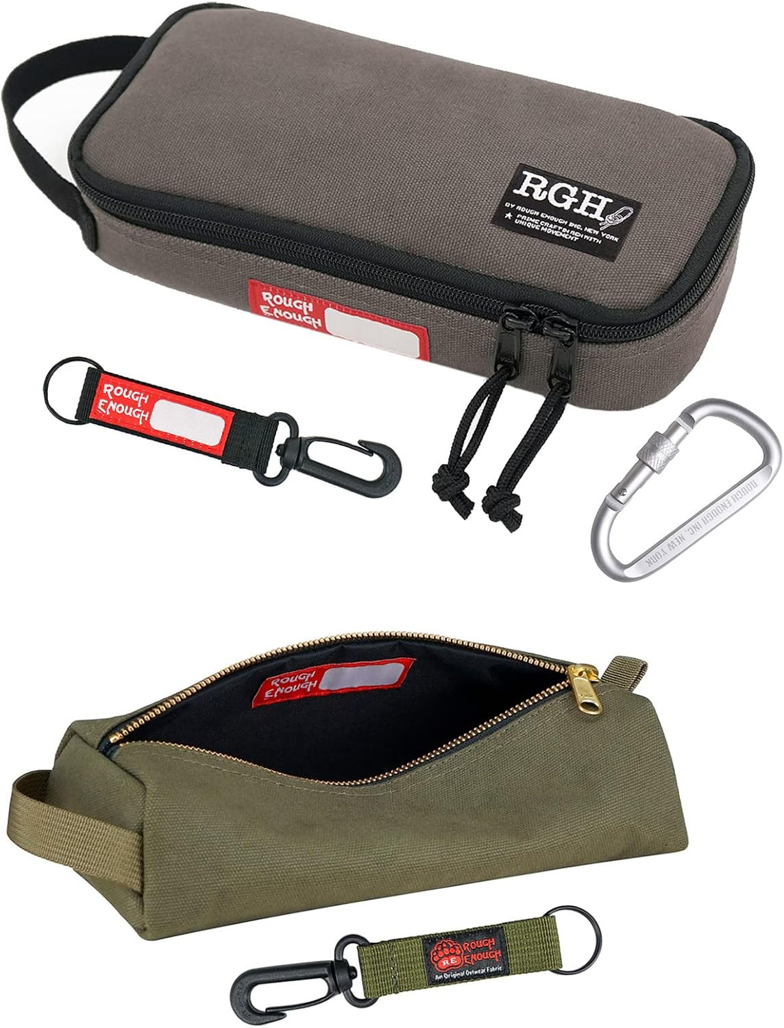 Rough Enough Durable Canvas Tool Bag Pouch with Zipper Handle – Compact Design