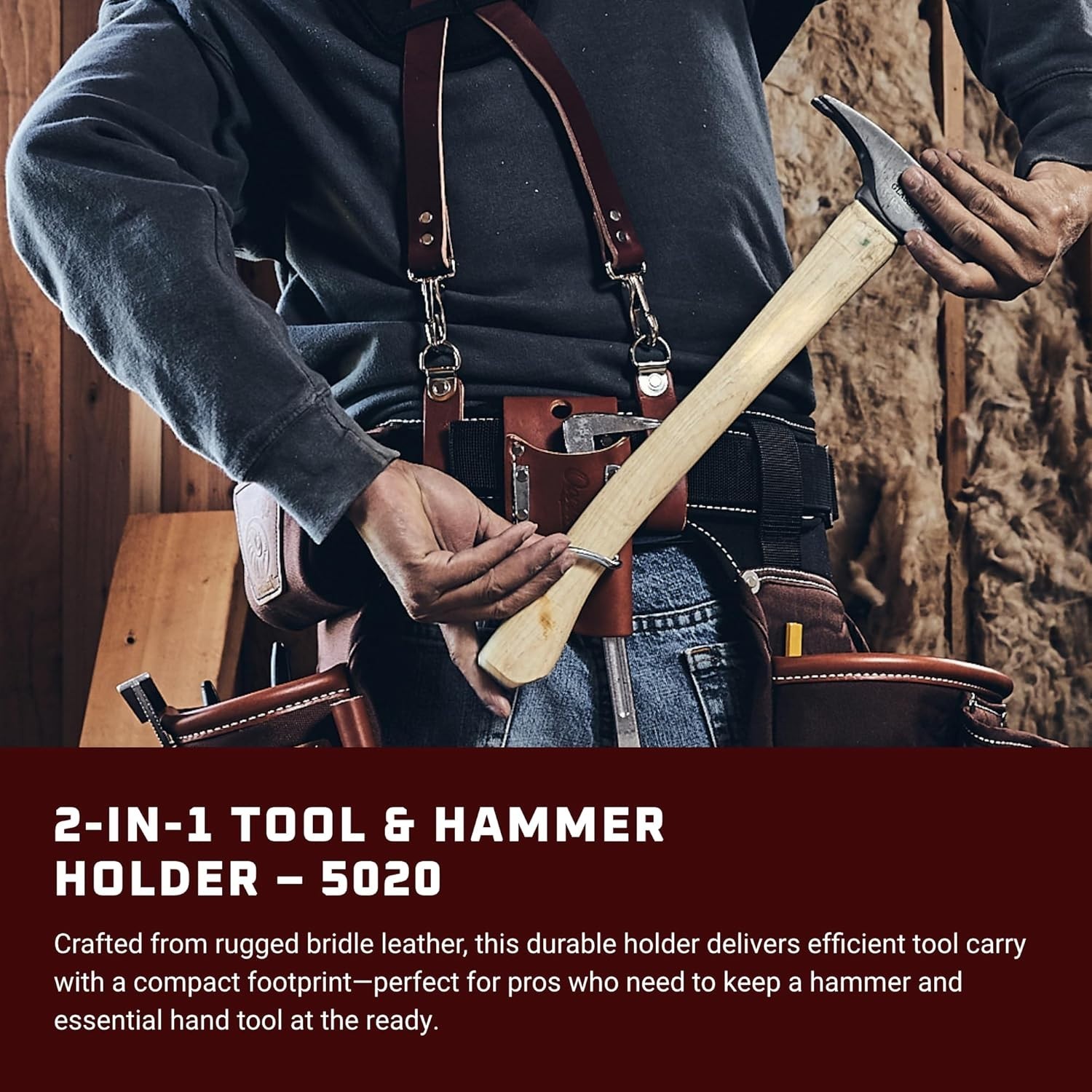 Occidental Leather 5020 2-in 1 Tool and Hammer Holder
