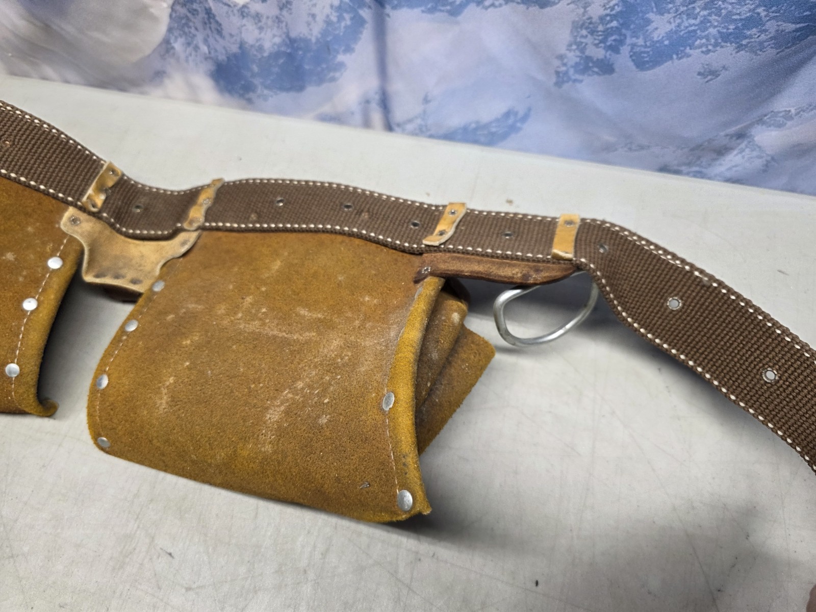 🔥 Vtg Action Leathercraft ALA 427 Brown 11 Pocket Adjustable Tool Belt 34-38″