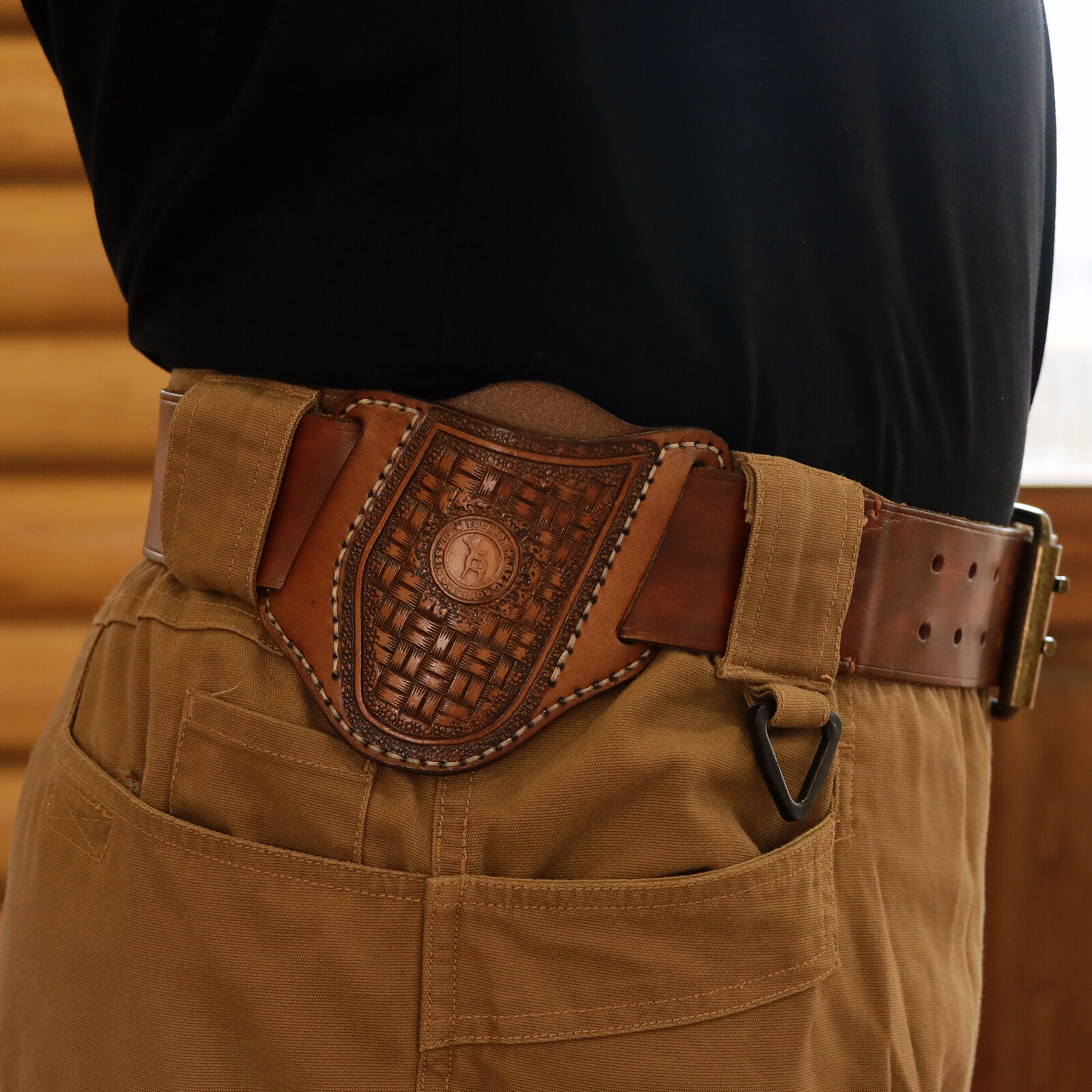 TOURBON Retro Leather Folding Knife Sheath Tool Pouch Knives Holder Belt Holster