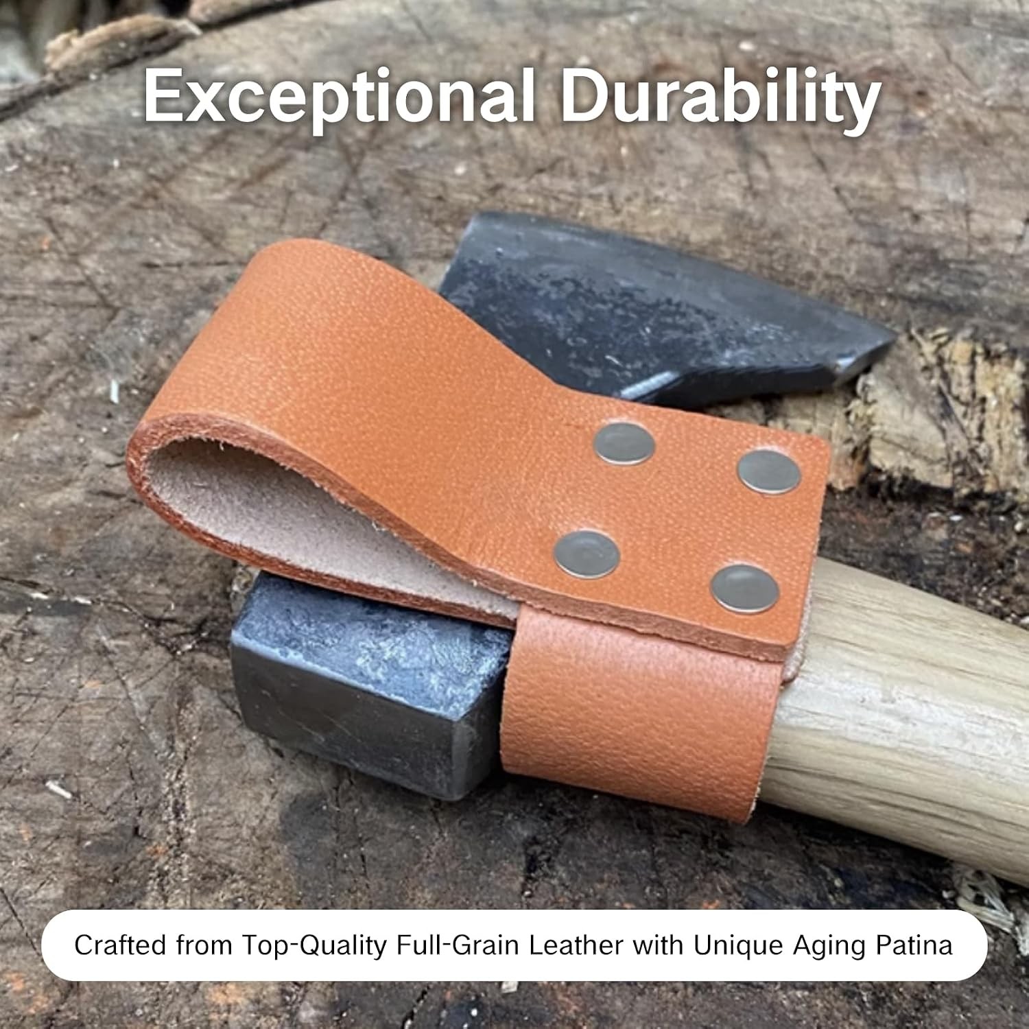 Hammer Holster with Belt Leather Premium Hammer Holder for Tools Snap-In Ha