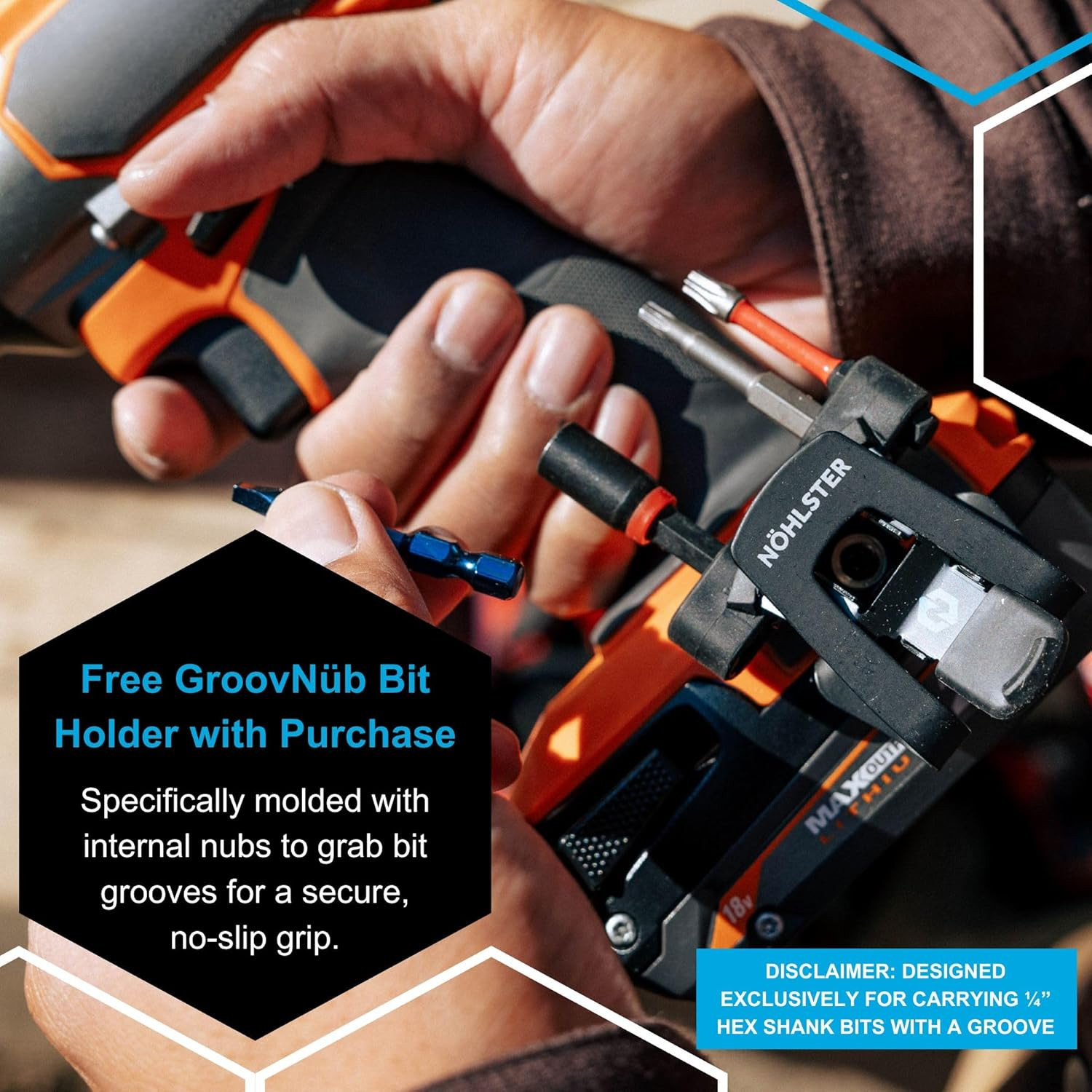 Locking Drill Clip Set – 3 Secure Tool Holders for Drills & Impact Drivers