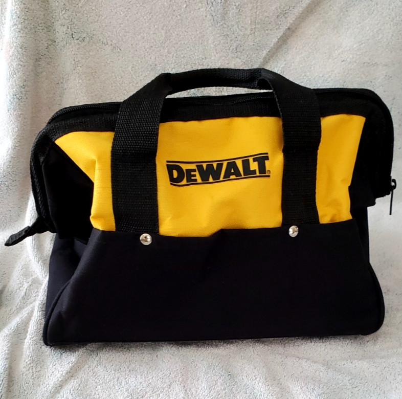 Genuine Dewalt Heavy Duty Ballistic Black Yellow Nylon Tool Bag 13” x 9” x 10”