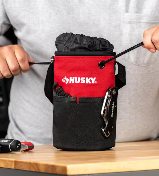 Husky Utility Sack Tool Bag 5 in. 10 Pocket