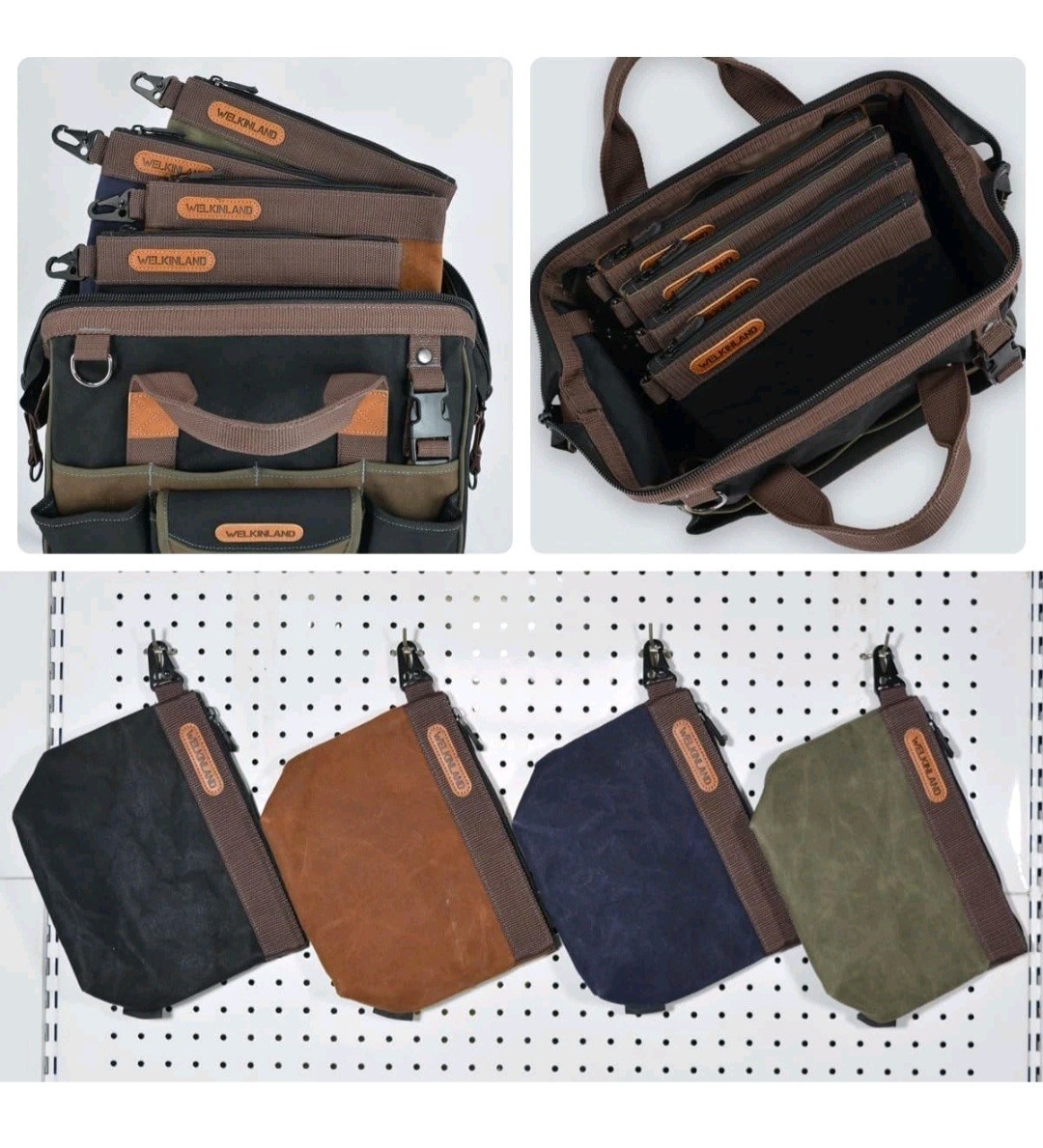 Welkinland Waxed Canvas Tool Pouch 4 PCS Set, Brand New Sealed*