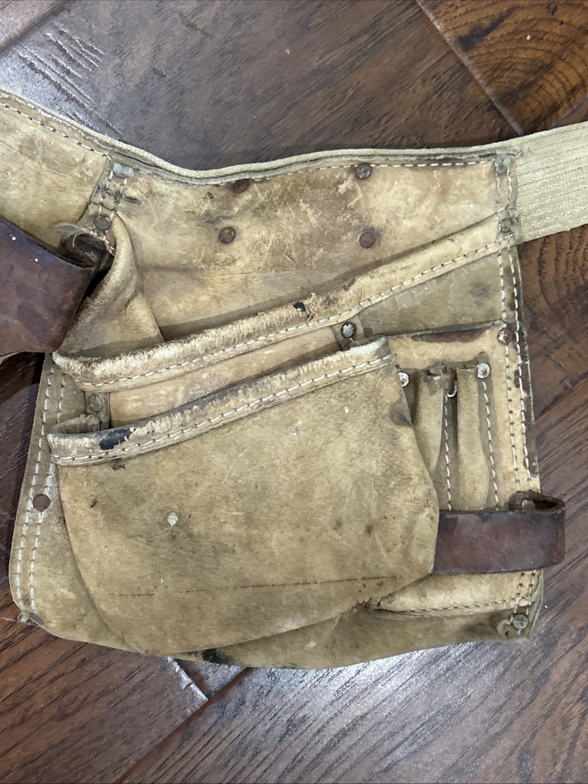 Vintage Sears Craftsman Carpenter Tool Belt Apron 45147 Heavy Top Grain Cowhide