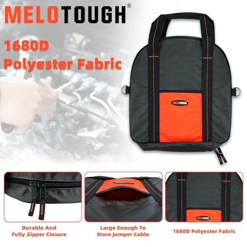 Jumper Cable Bag – 14.5″ X 14″Tools Cable Bag – Storage & Organizer for grey