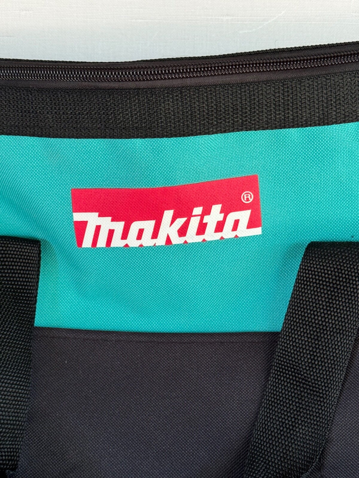 Makita Canvas Tool Tote Bag Teal Blue & Black Unused w/ Shoulder Strap 14x12x8