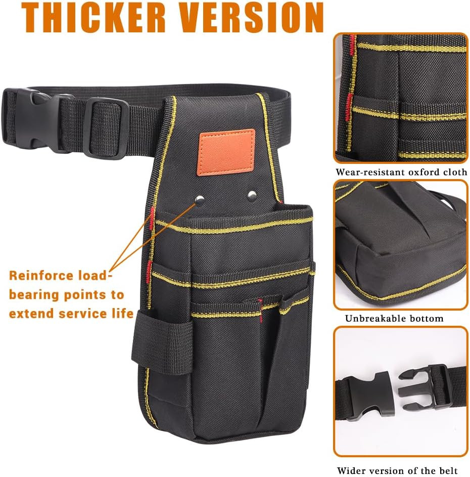 Universal Small Tool Pouch, Small Tool Bag, Tool Pouch with Belt, Industrial Gra