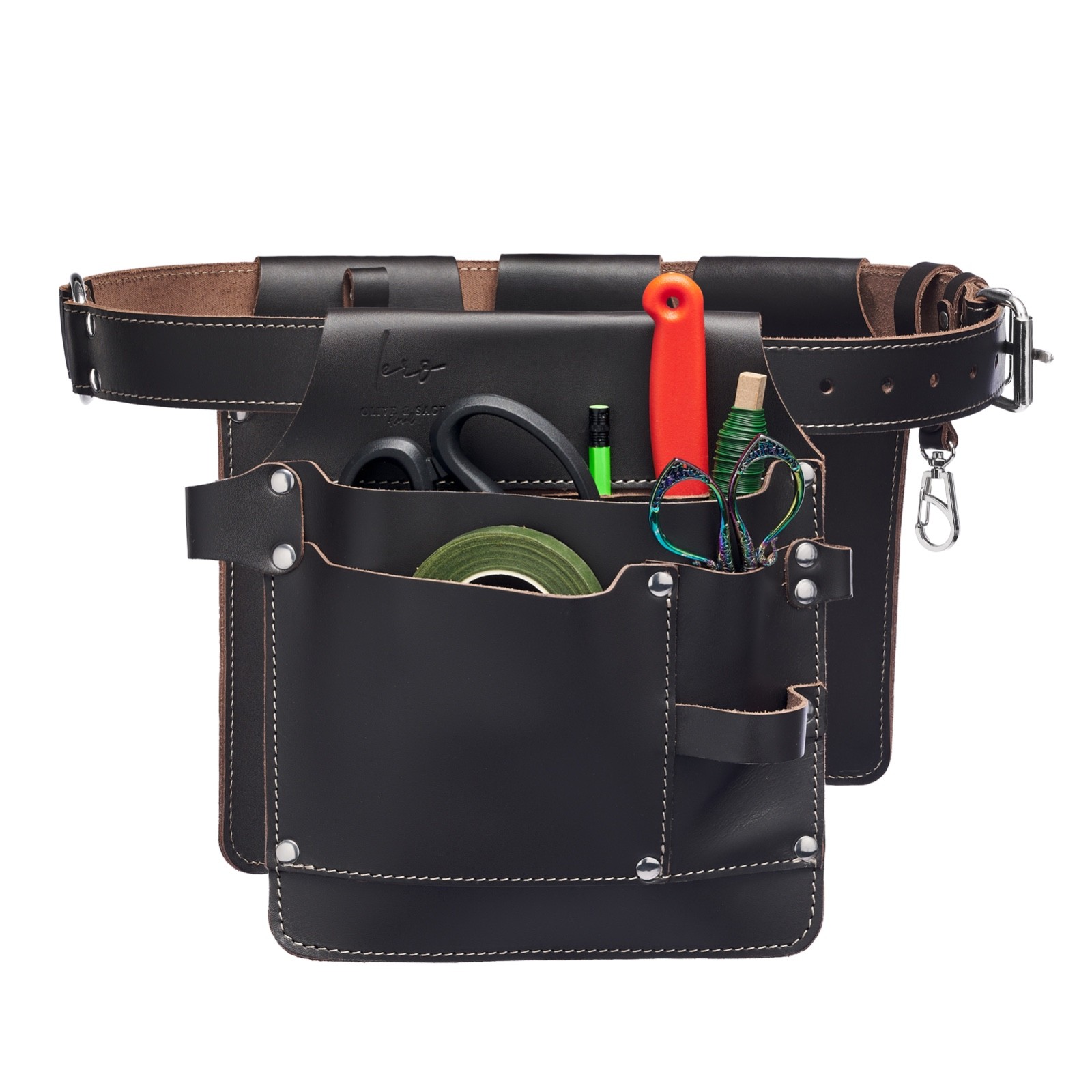 Adjustable Garden Belt — Leather Tool Belt. FLORIST tool belts. Leather belt.