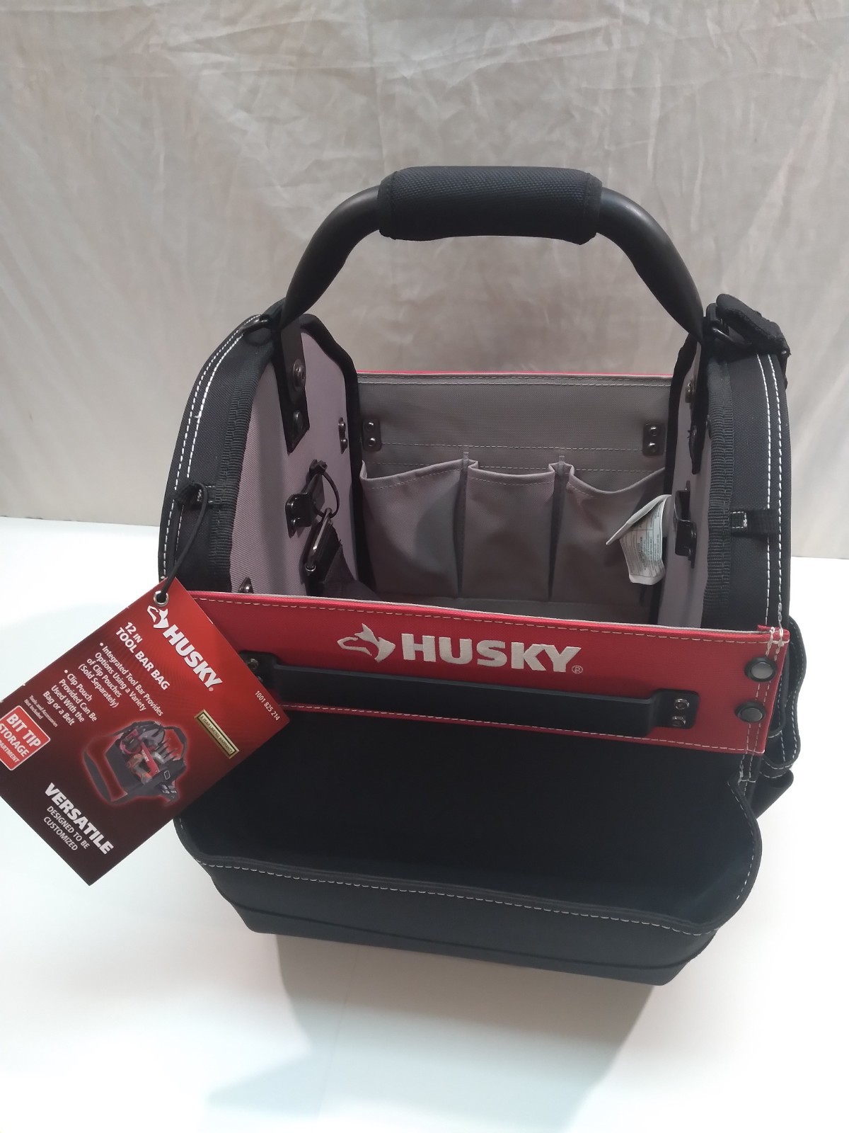 New Husky 12″ Tool Bag Electrician TOTE All Purpose Tote Cleaning Supply Holder