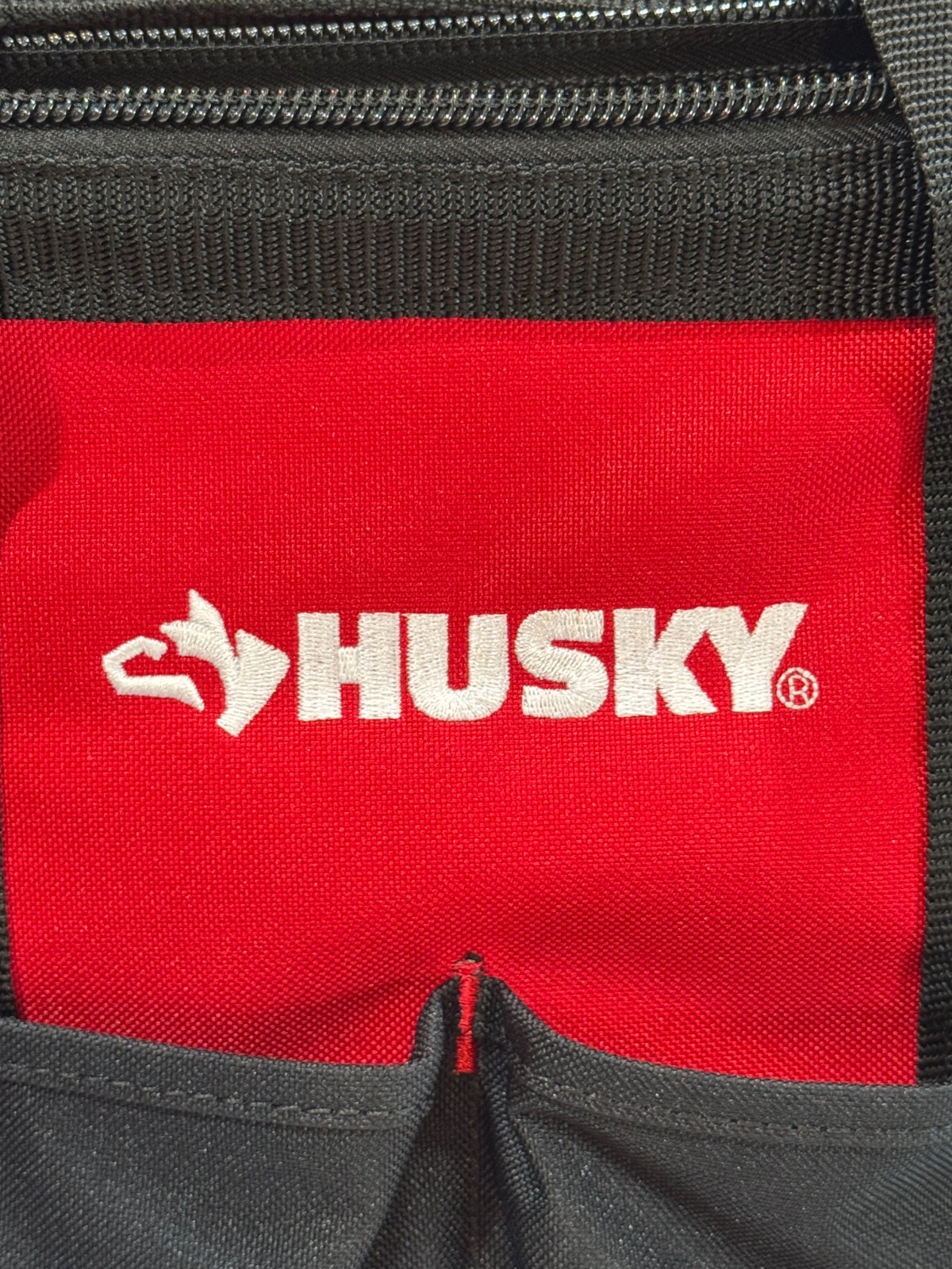 NEW Husky 18” Wide Mouth Zippered Water Resistant Tool Bag / 14 Pockets 258 028