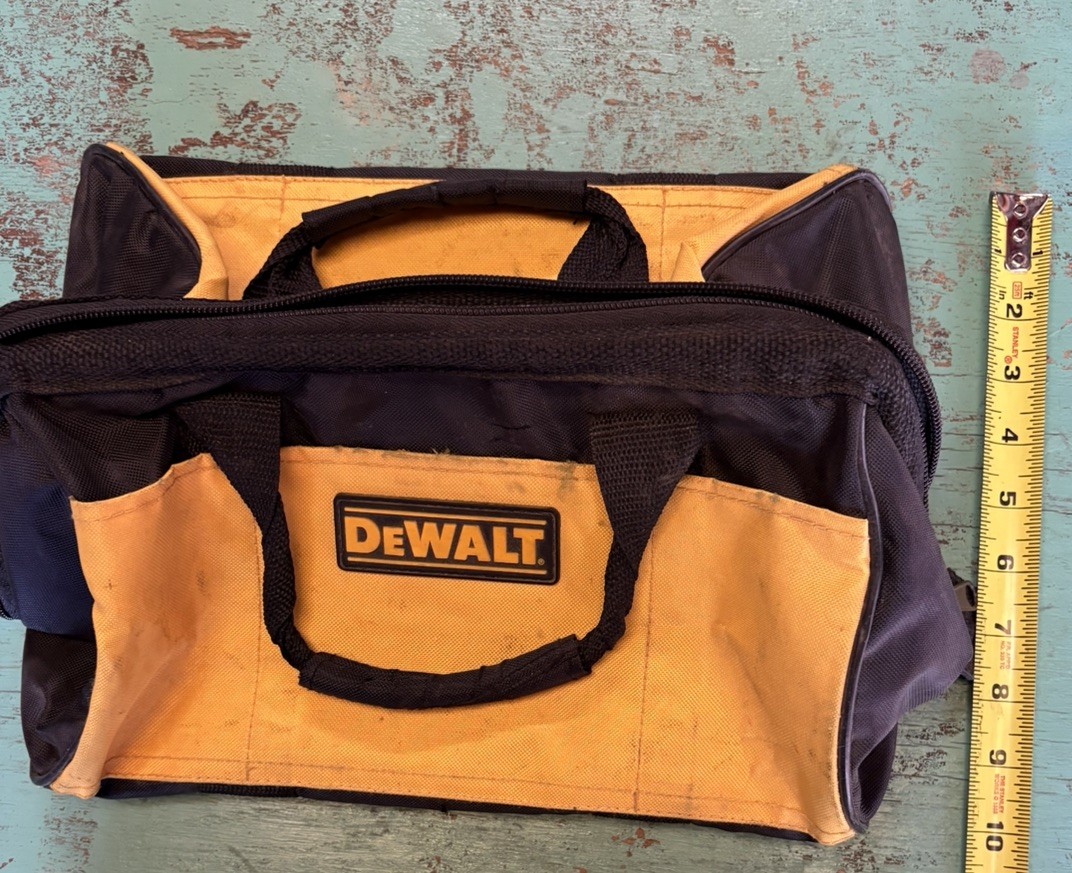 DEWALT 13 in Mini Heavy Duty Contractor Tool Bag Yellow Black