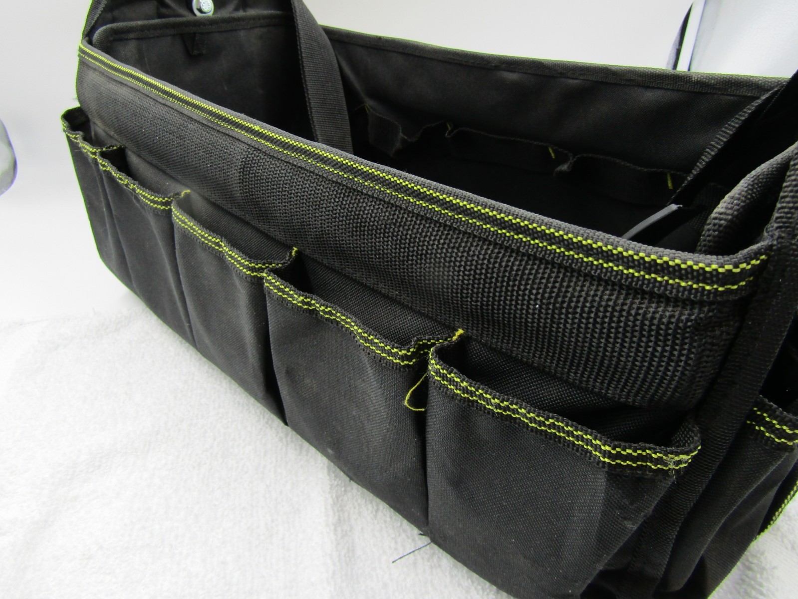Tool Bag Open Top Tote 12 inch Storage Organizer W/ Handle 18 pockets Riggers