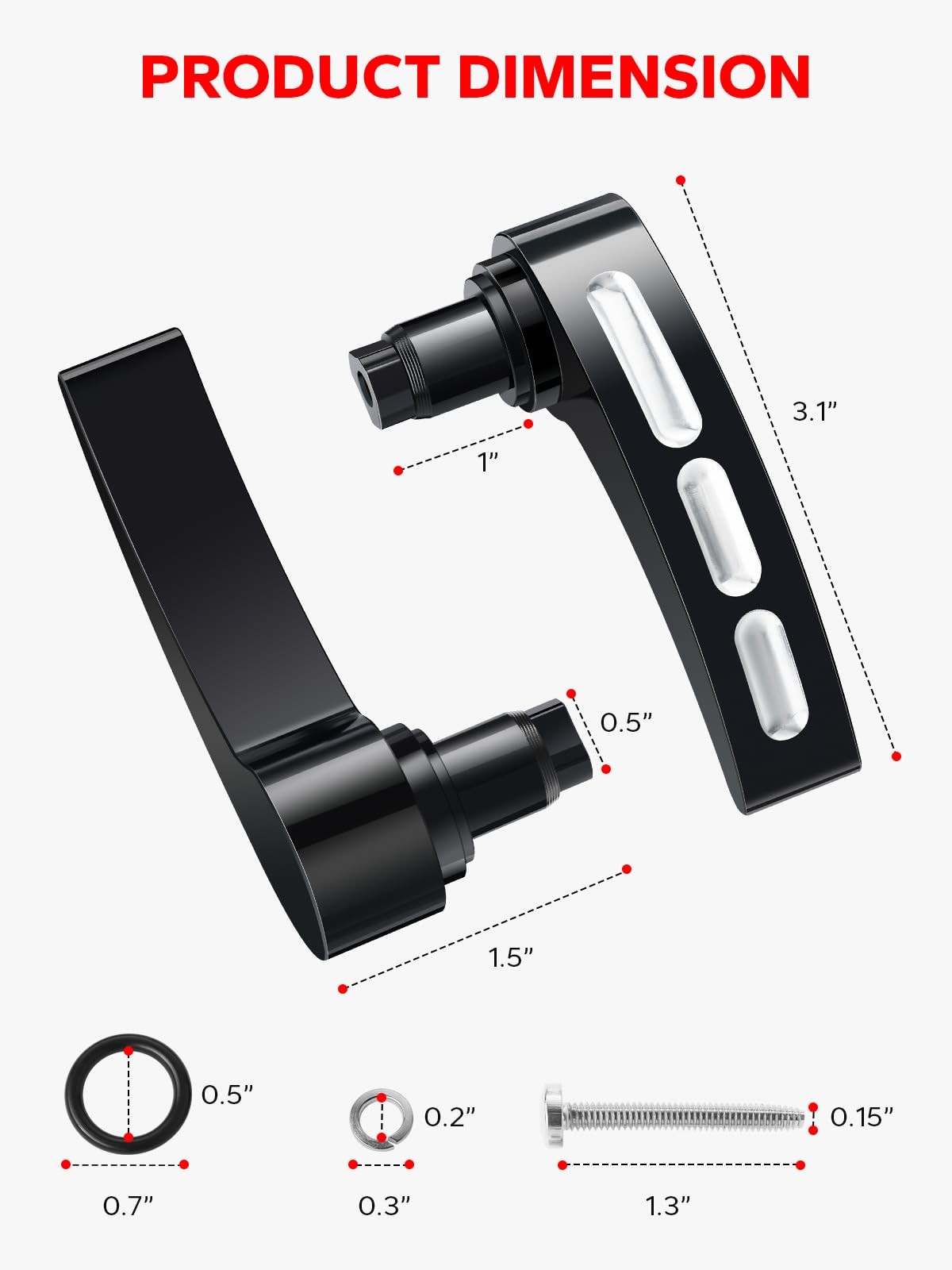 Black Saddlebag Latch Kit Saddle Bag Lifters Compatible for Harley Davidson T…