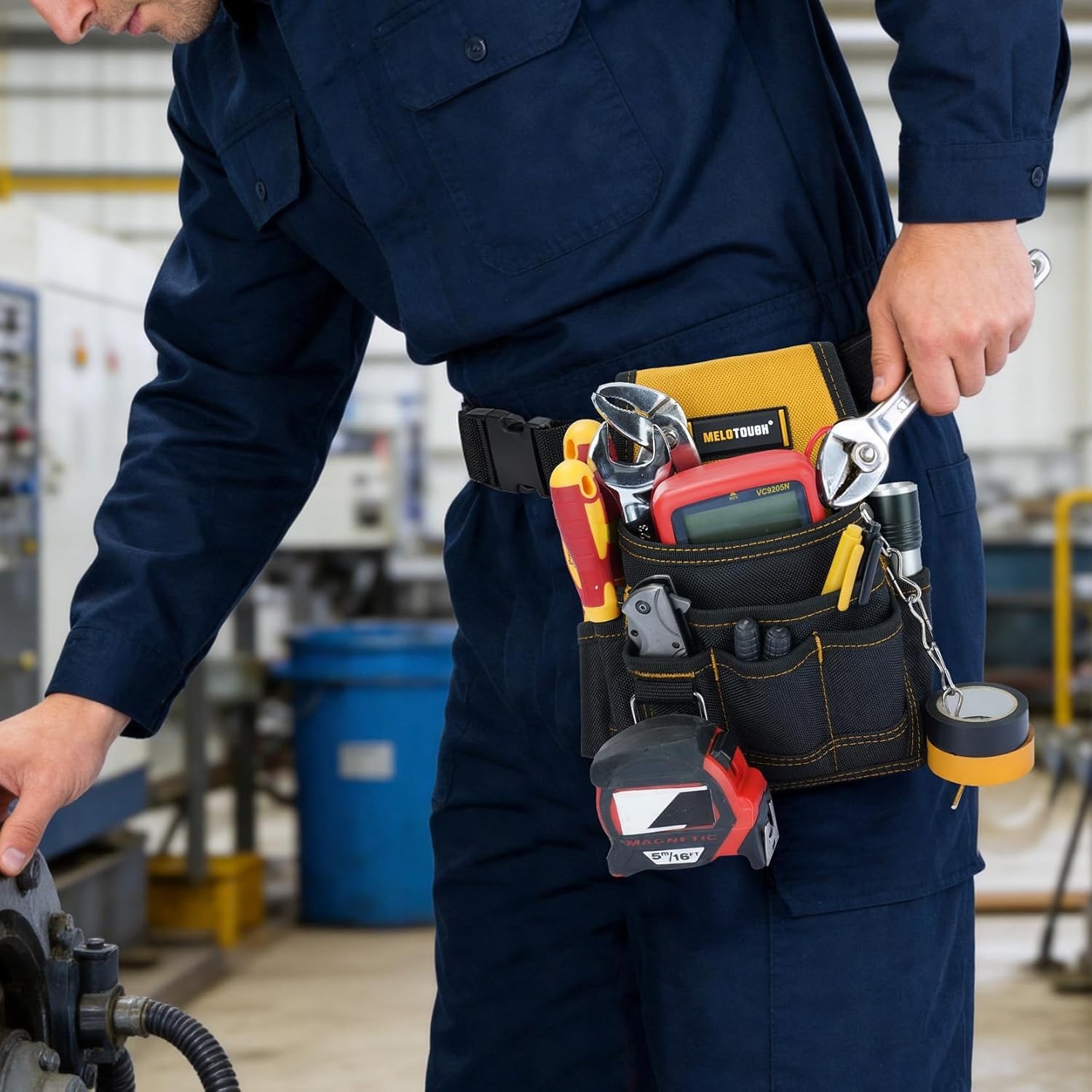 Electrician Tool Pouch Tool Belt Pouches Multiple Pockets Tool Organizer for Te