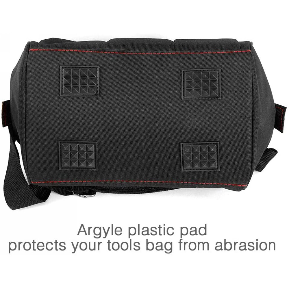 Workpro 12» Storage Tool Bag Close Top Wide Open Mouth Polyester Double Zipper