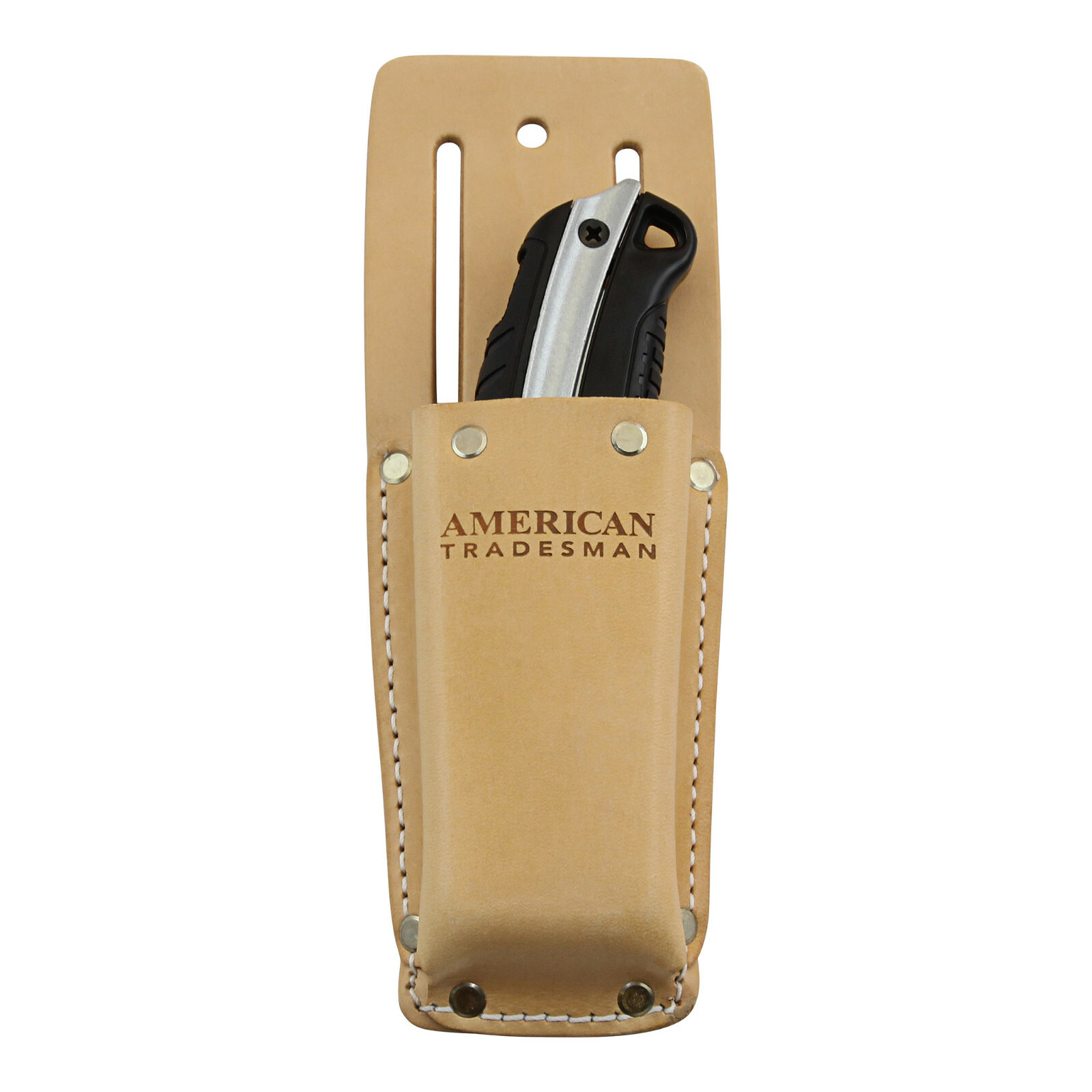American Tradesman 552 – Top Grain Leather Utility Knife Holder Holster Pouch