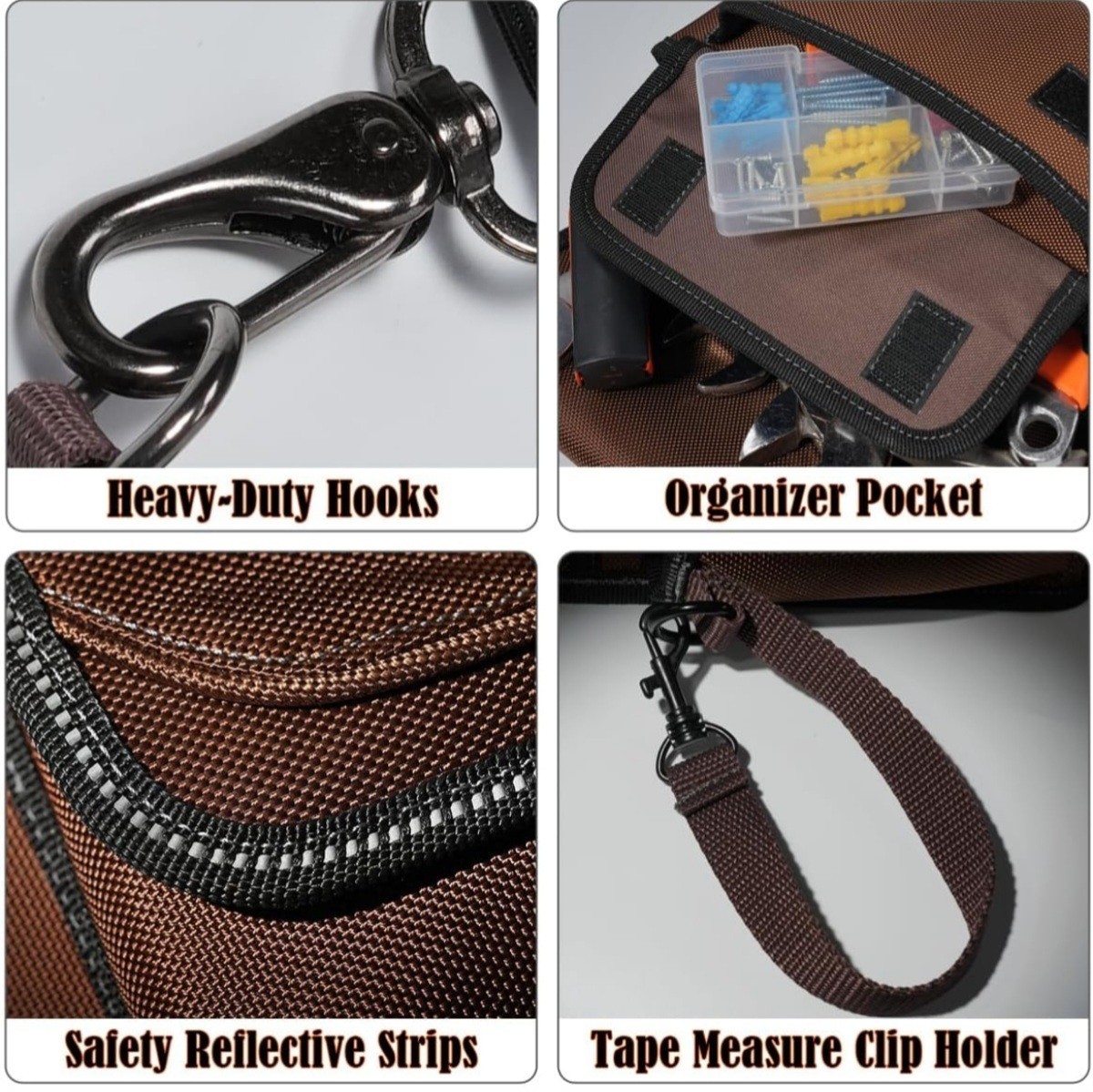 WELKINLAND 10-Pockets Electrician Pouch, Electrical Tool Belts, Heavy Duty – New