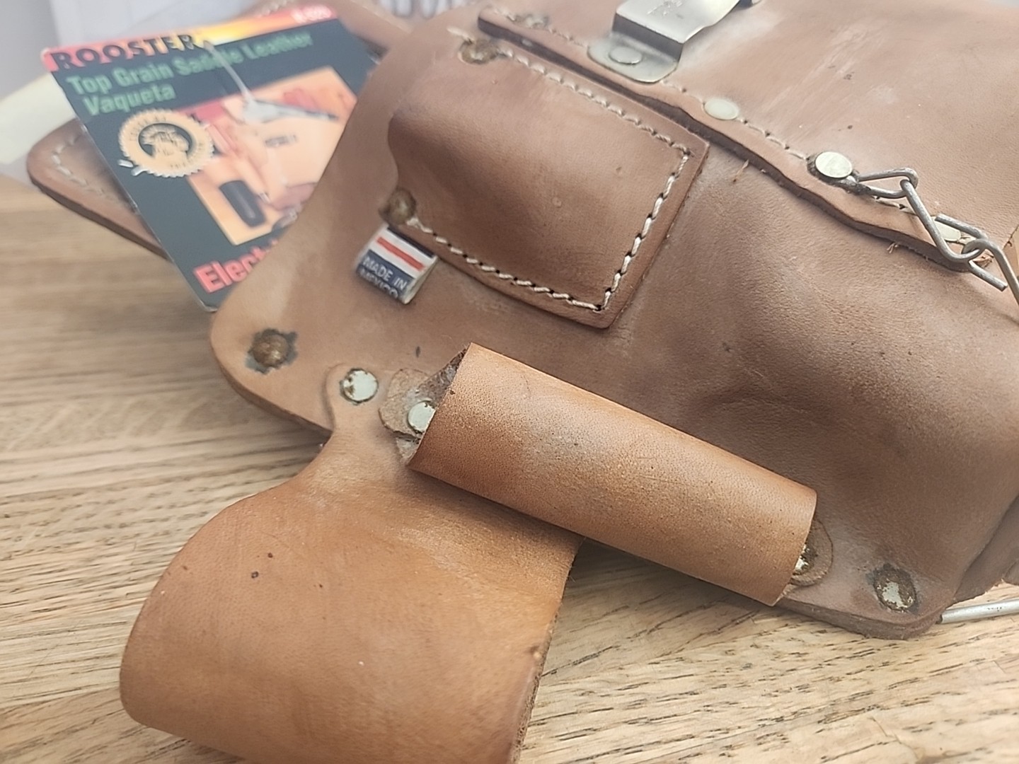 ROOSTER LEATHER NAIL & TOOL BAG R-525