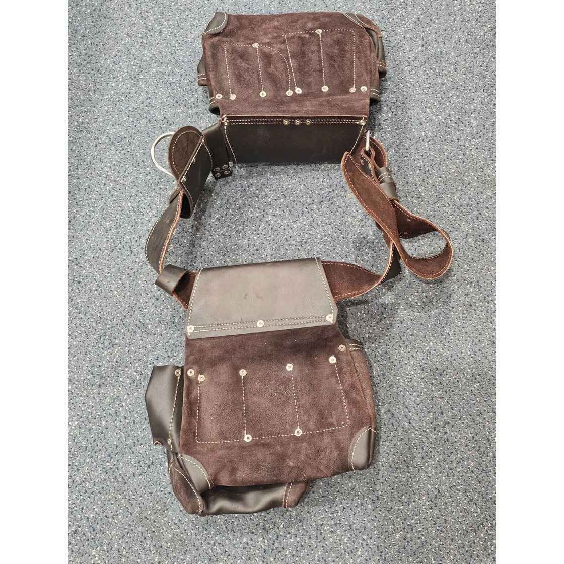 Leather Tool Pouch Belt Bag for Electricians Maintenance Tech Utility Pocket
