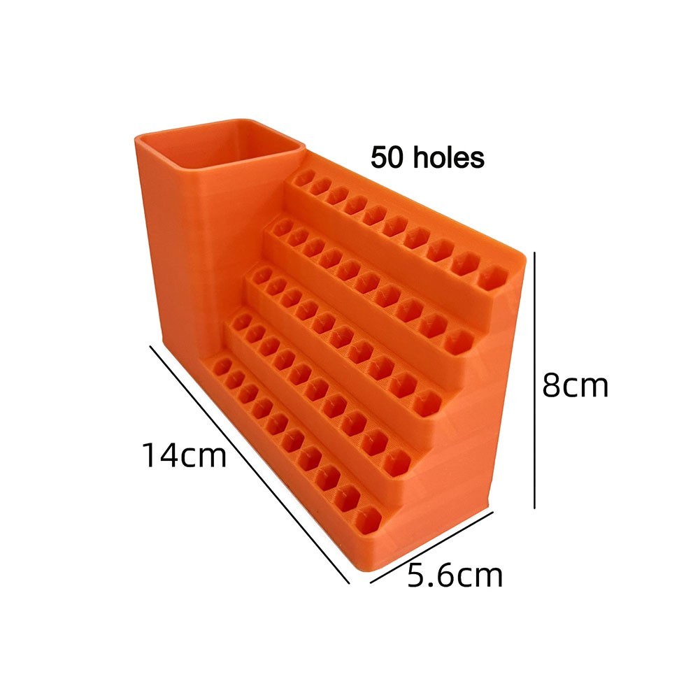 Orange Wall Mount Screwdriver Organizer Heavy Duty 25/50 Hole PP Plastic