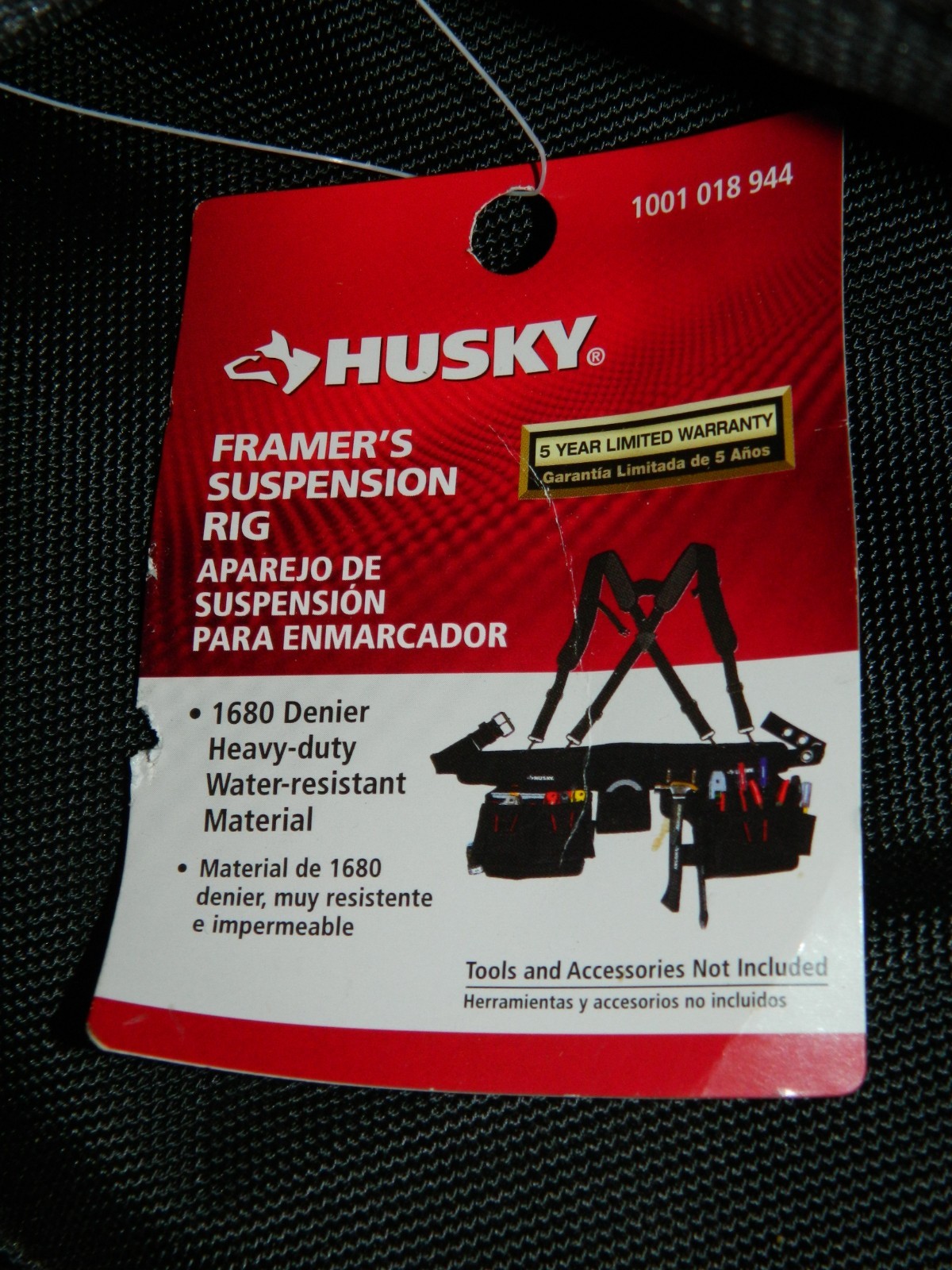 NEW Husky Framers Suspension Rig Work Tool Belt w/Suspenders 18 Pockets Nylon