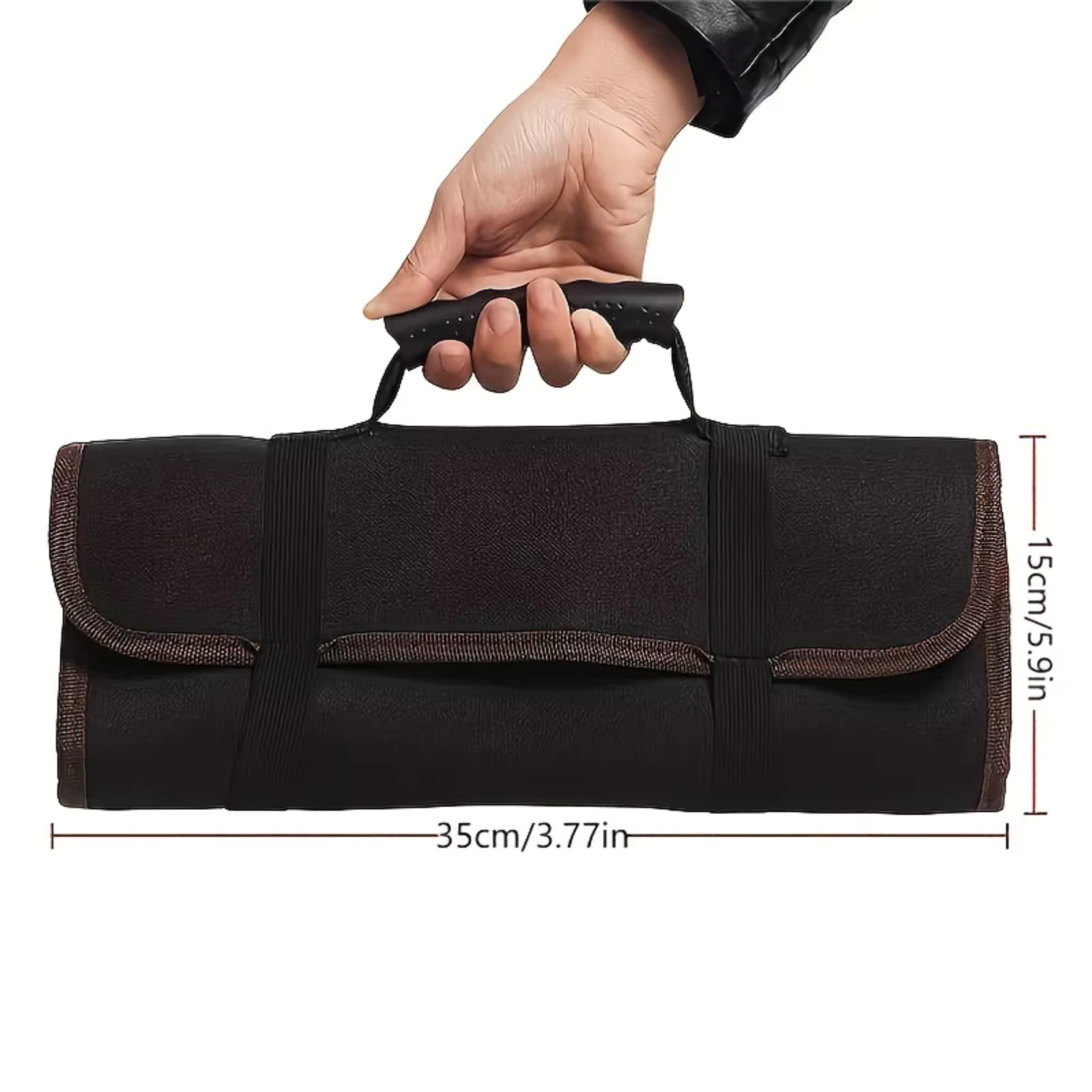 22 Pockets Wrench Roll up Pouch Wrench Organizer Bag w/ Handle Holder Oxford US