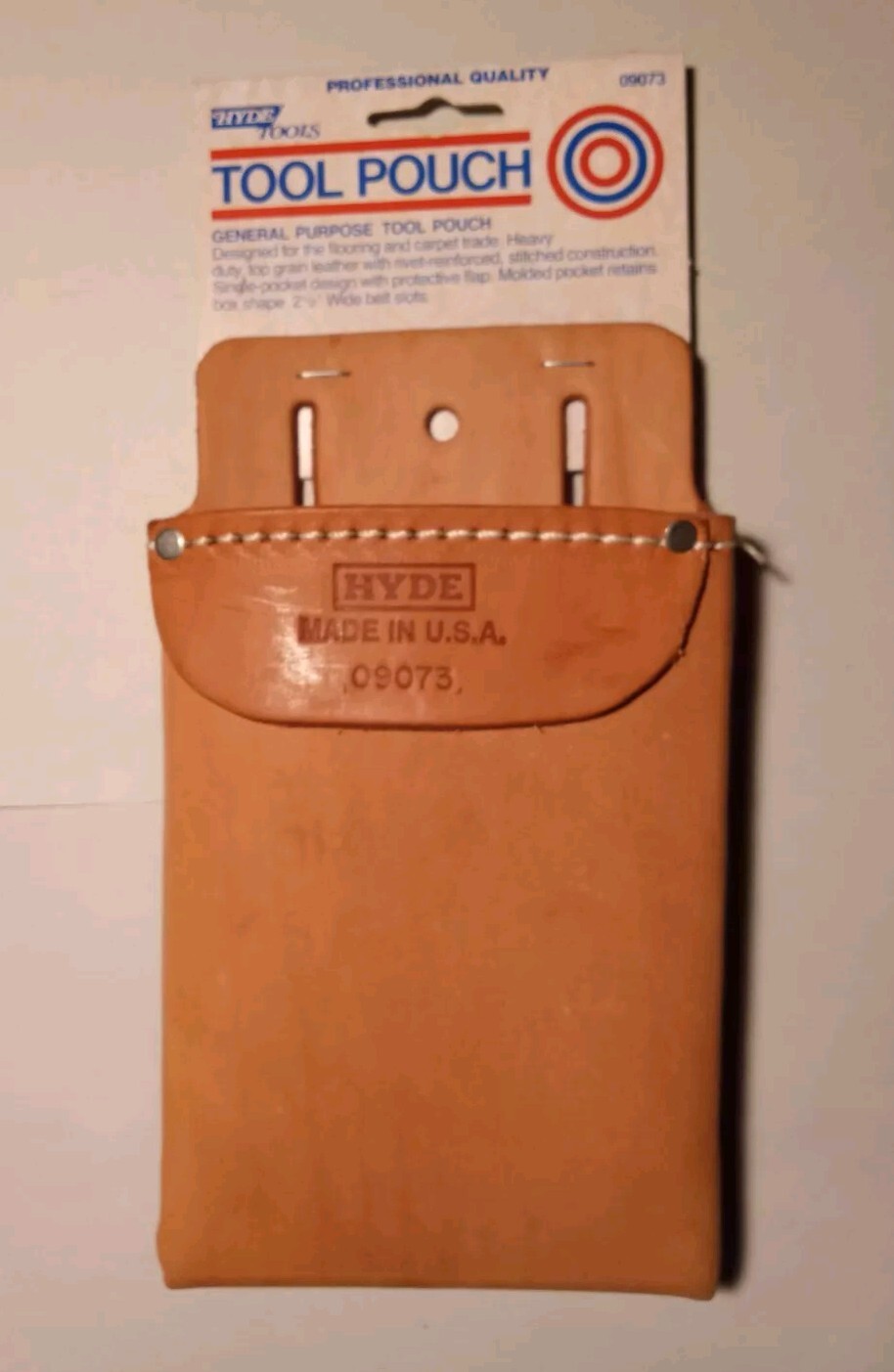 HYDE 09073 LEATHER TOOL POUCH GENERAL PURPOSE UTILITY- NOS
