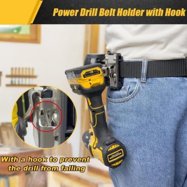 Stainless Steel Heavy Duty Clip on Tool Belt Holder, Fits Up to 2.1» for Tape