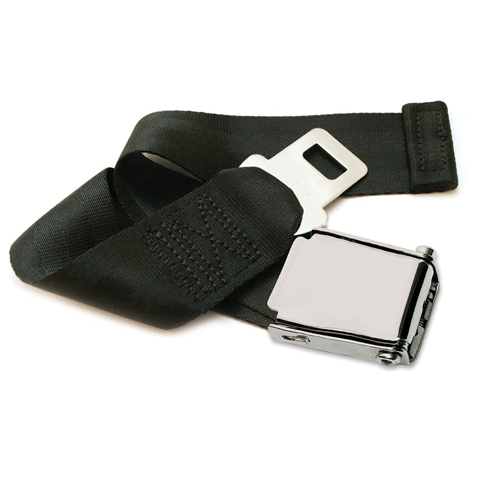 Airplane Travel Comfort Strap – Adjustable Extension for 9 – 24 Inch, Black
