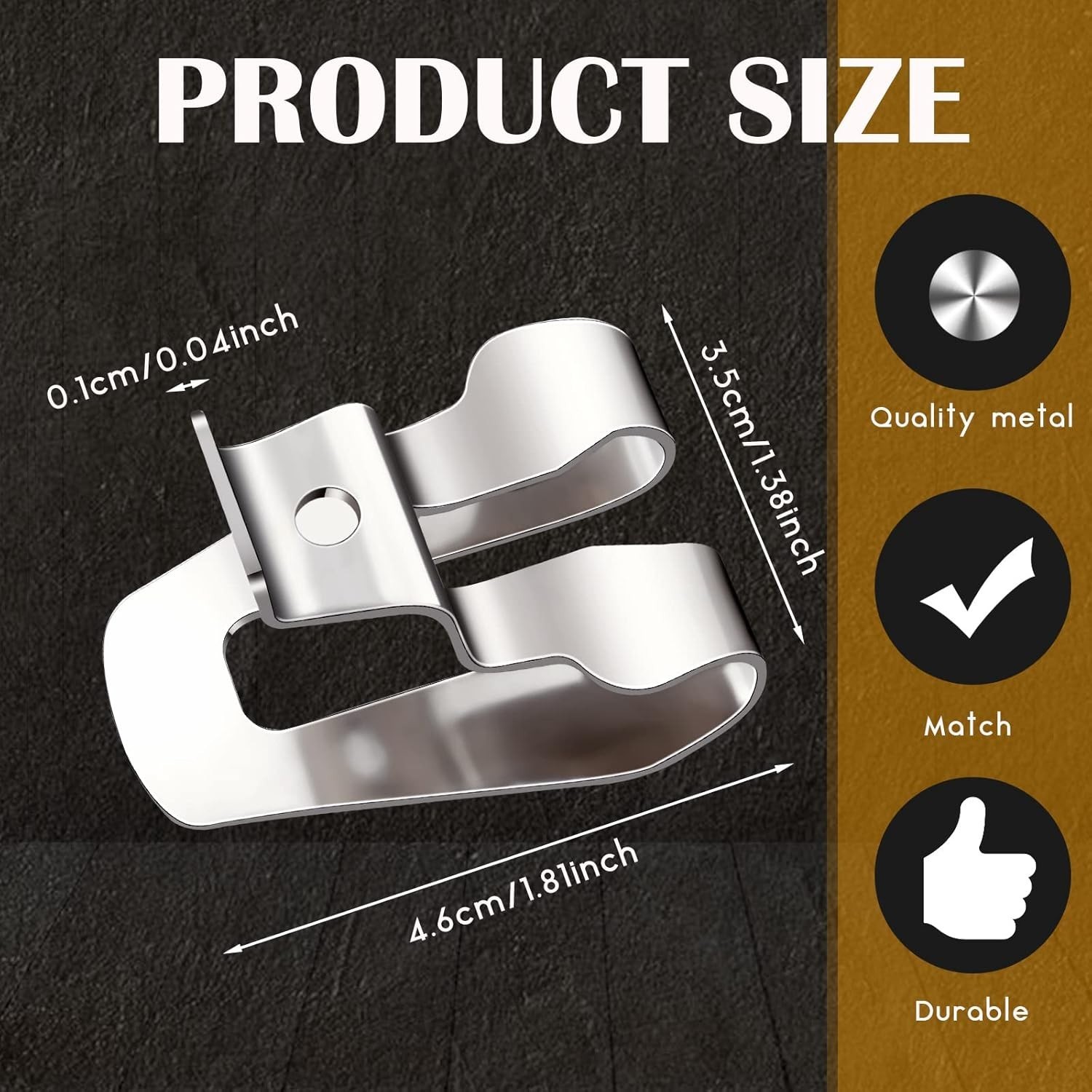 8-Pack Stainless Steel Belt Clip Hooks – Rust Resistant Drill Tool Accessories