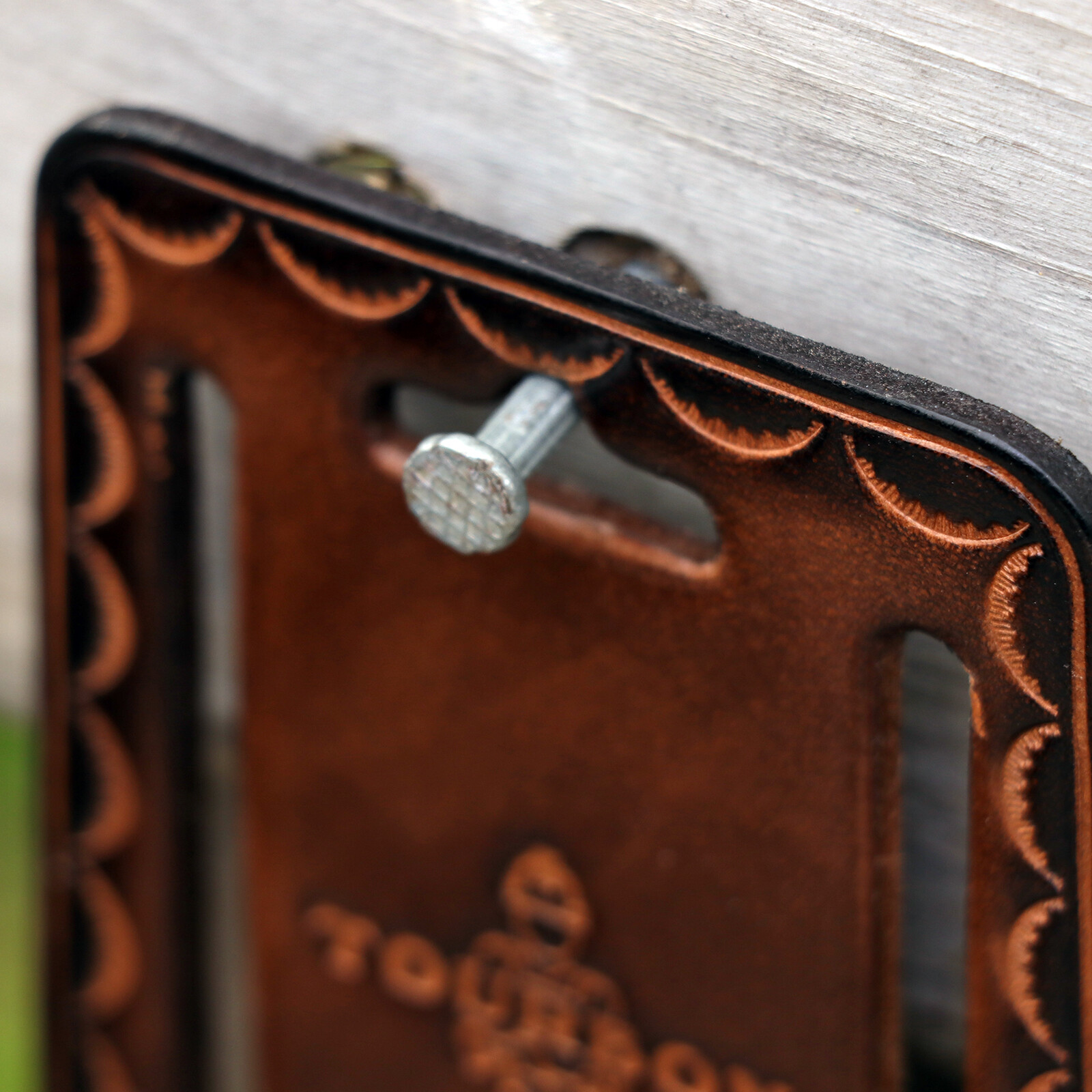 TOURBON Leather Hammer Hanger Drill Holder Axe Holster 3″ Belt Loop Heavy Duty