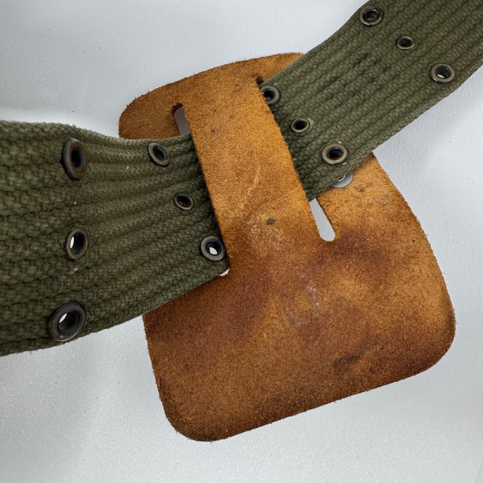Popular Mechanics Vintage Leather Tool Belt Hammer Flashlight Holder Canvas Belt